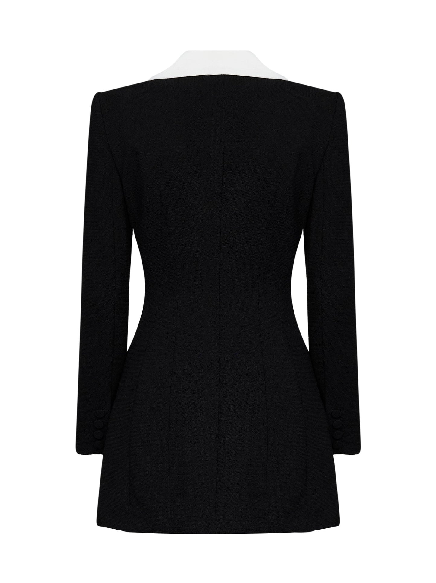 Self Portrait Women Black Wool Tailored Blazer-Style Mini Dress SELF-PORTRAIT