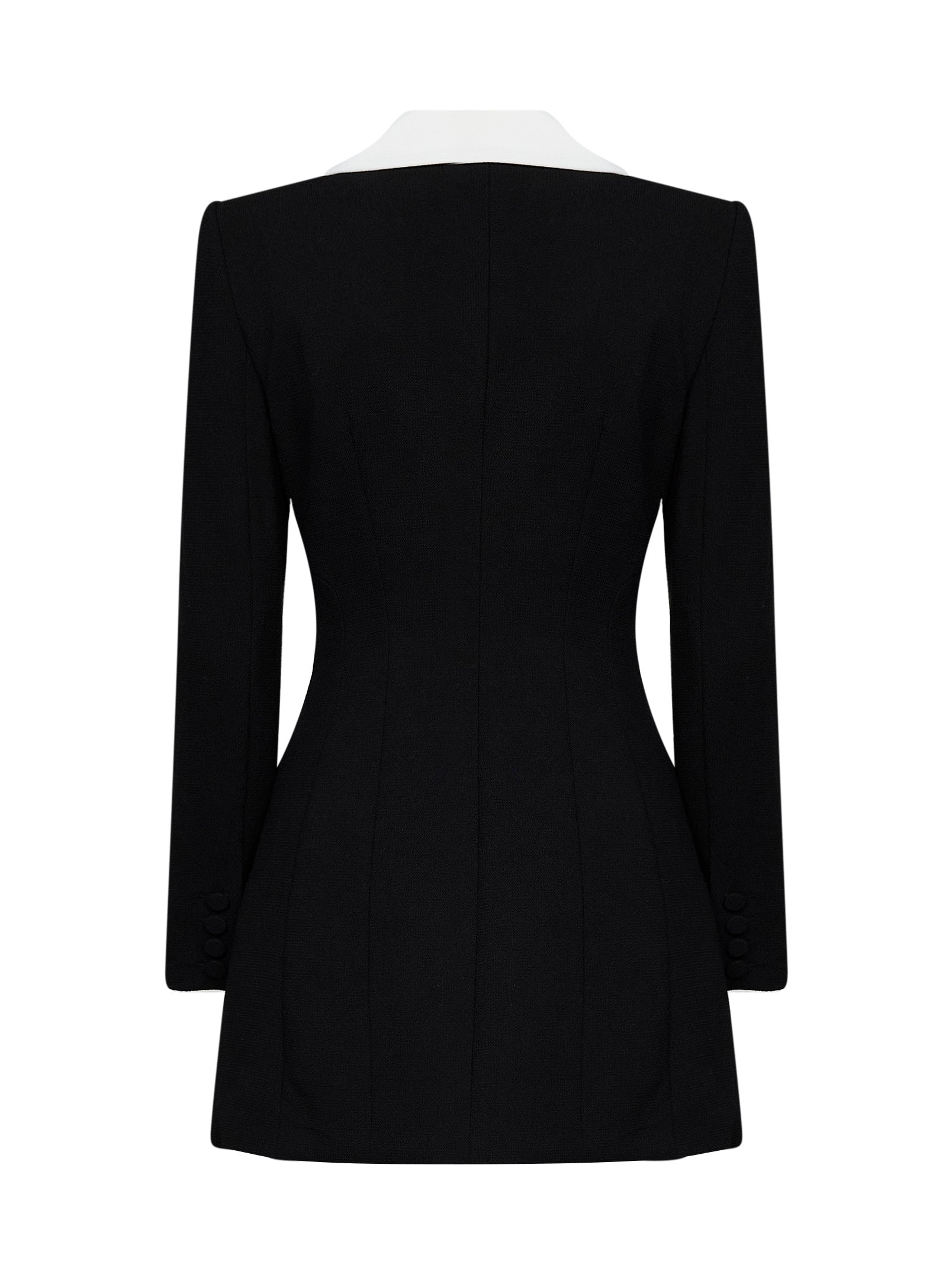 Self Portrait Women Black Wool Tailored Blazer-Style Mini Dress SELF-PORTRAIT