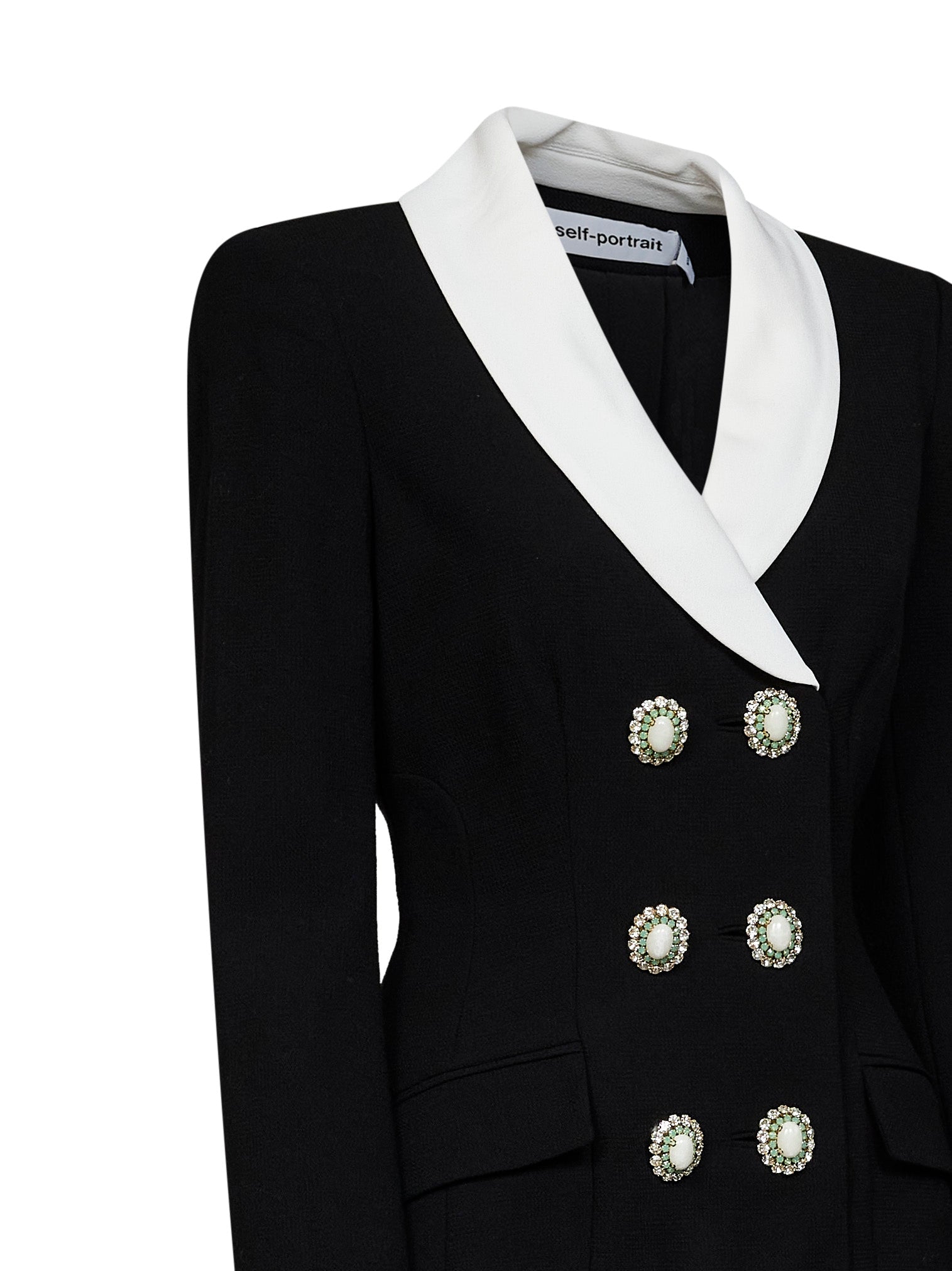 Self Portrait Women Black Wool Tailored Blazer-Style Mini Dress SELF-PORTRAIT