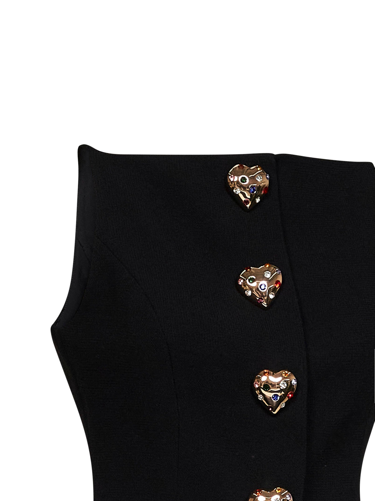 Self Portrait Women Black Wool Crêpe Top SELF-PORTRAIT