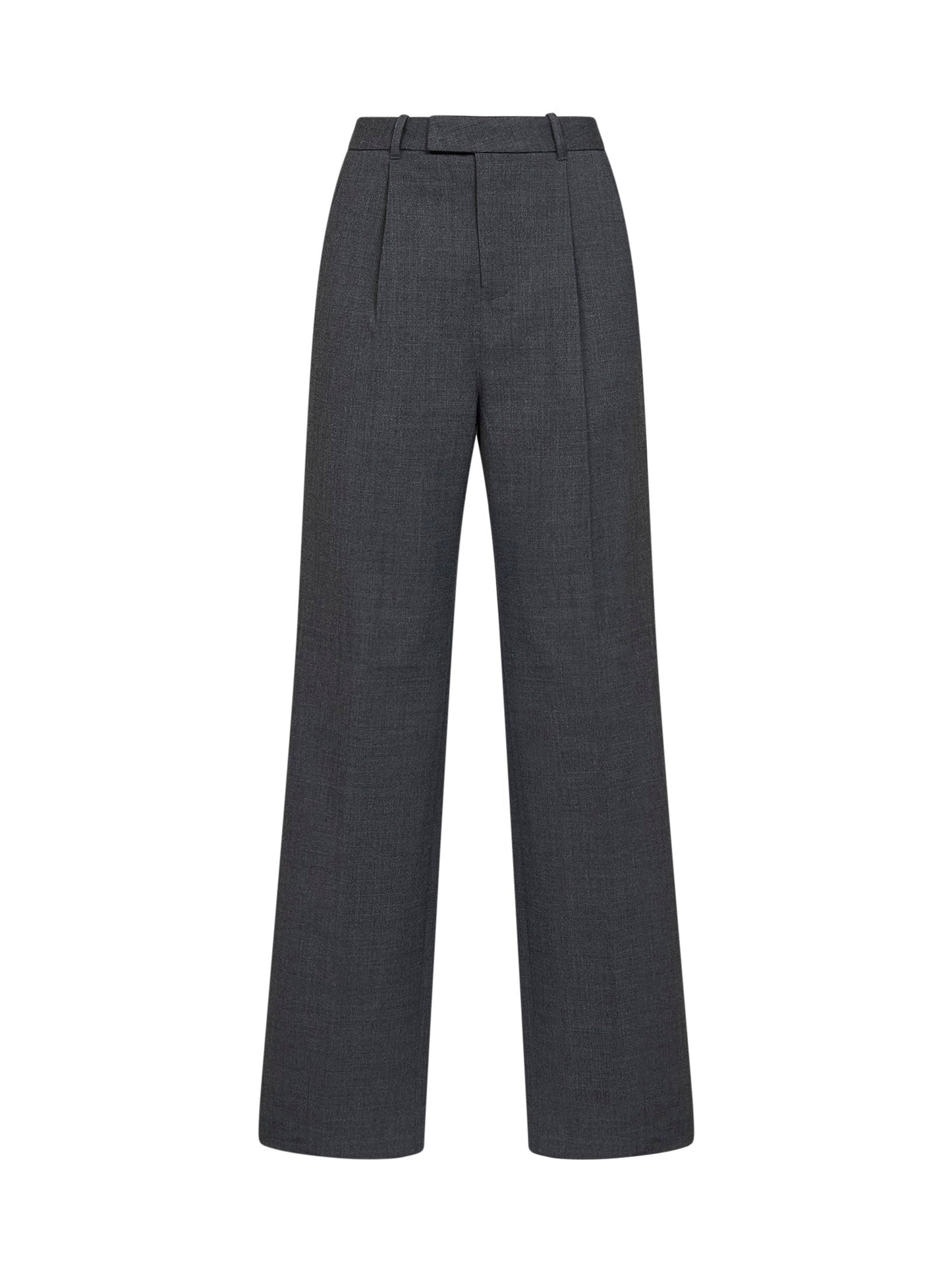 Self Portrait Women Grey Stretch Wool-Blend Tailored Trousers SELF-PORTRAIT
