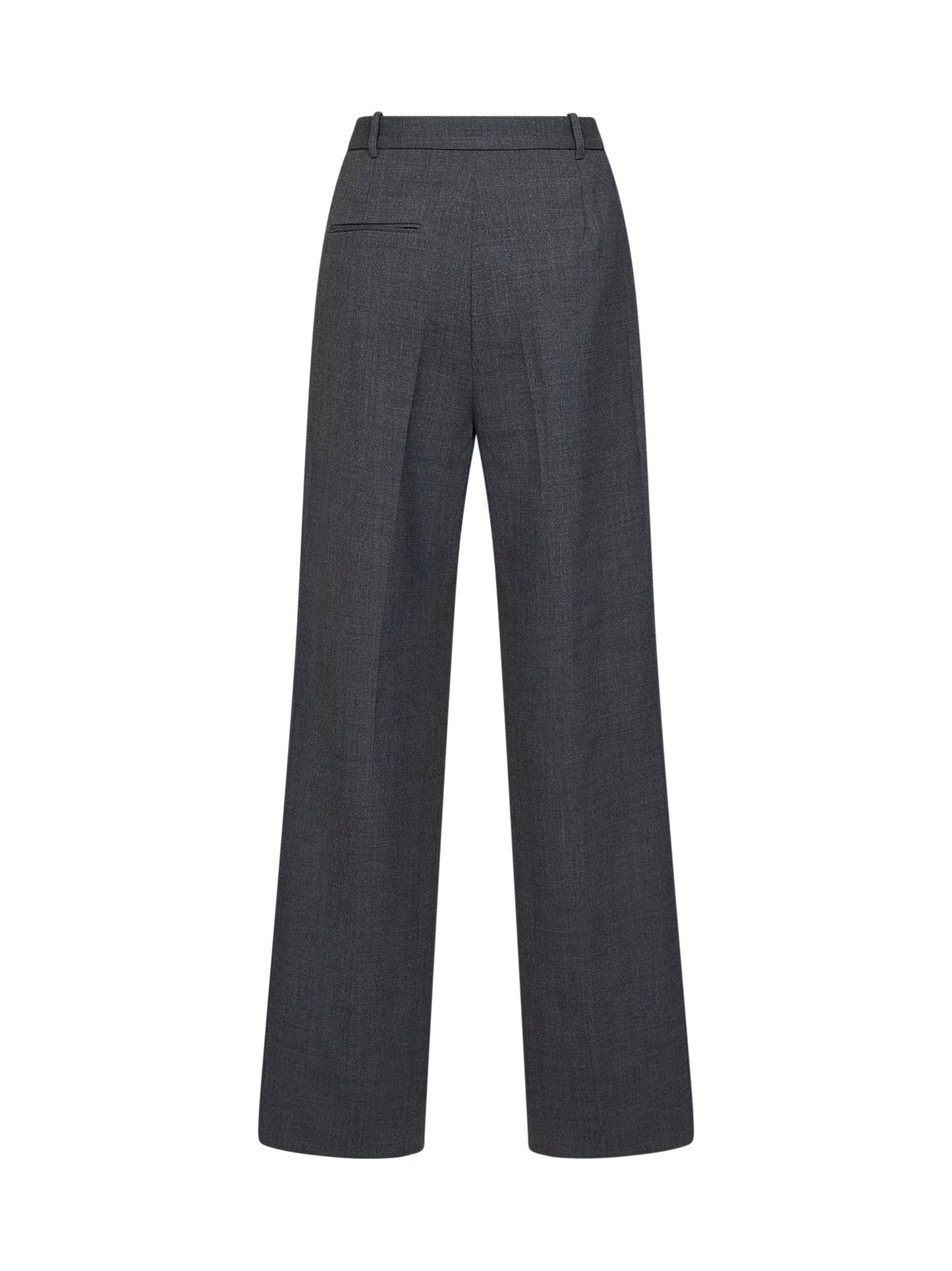 Self Portrait Women Grey Stretch Wool-Blend Tailored Trousers SELF-PORTRAIT