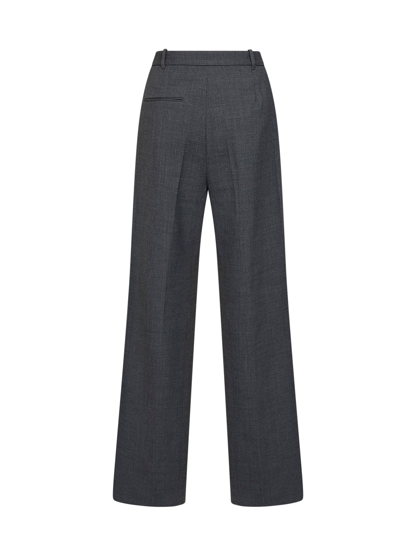 Self Portrait Women Grey Stretch Wool-Blend Tailored Trousers SELF-PORTRAIT