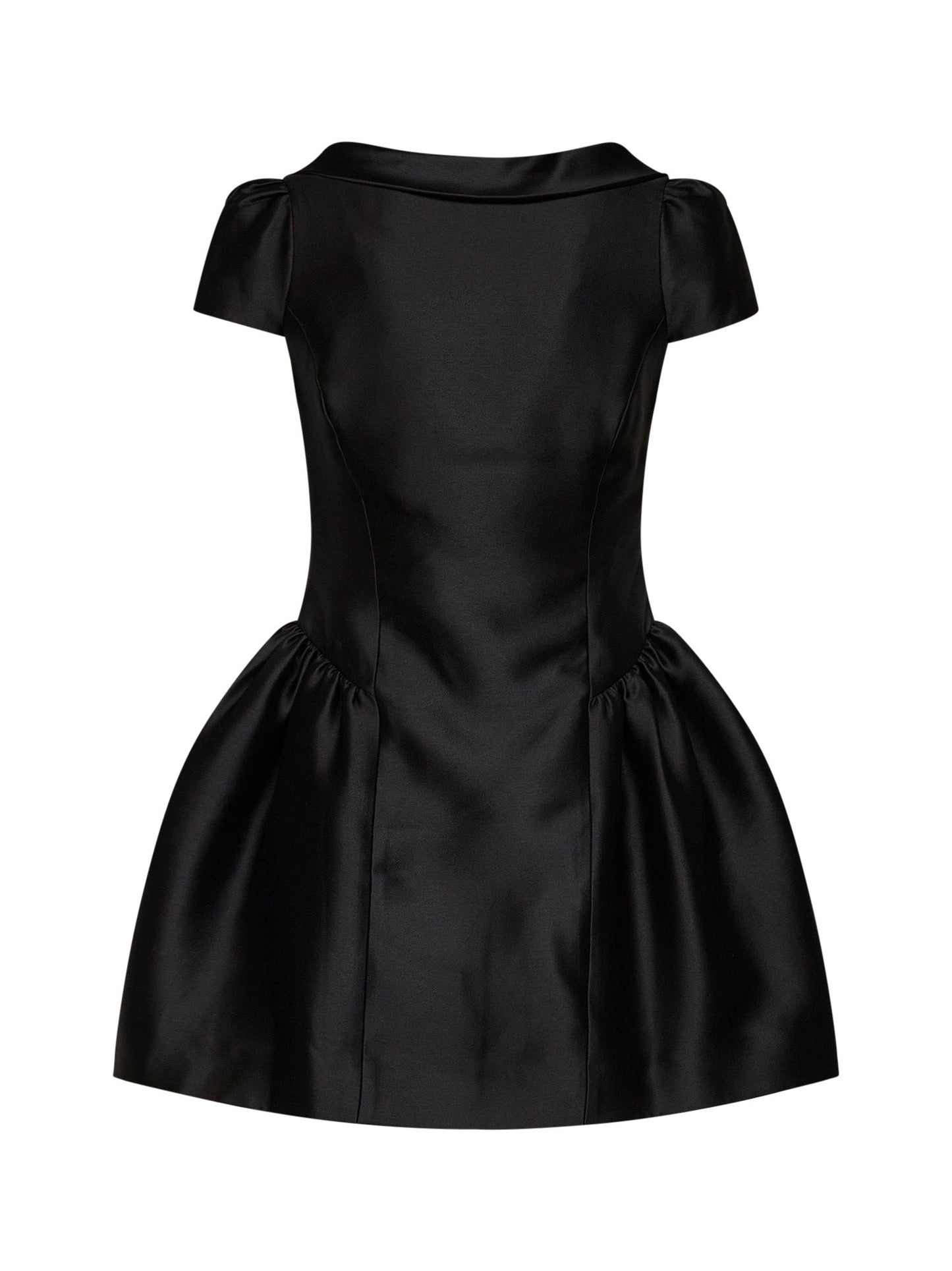 Self Portrait Women Black Taffeta Collared Minidress SELF-PORTRAIT