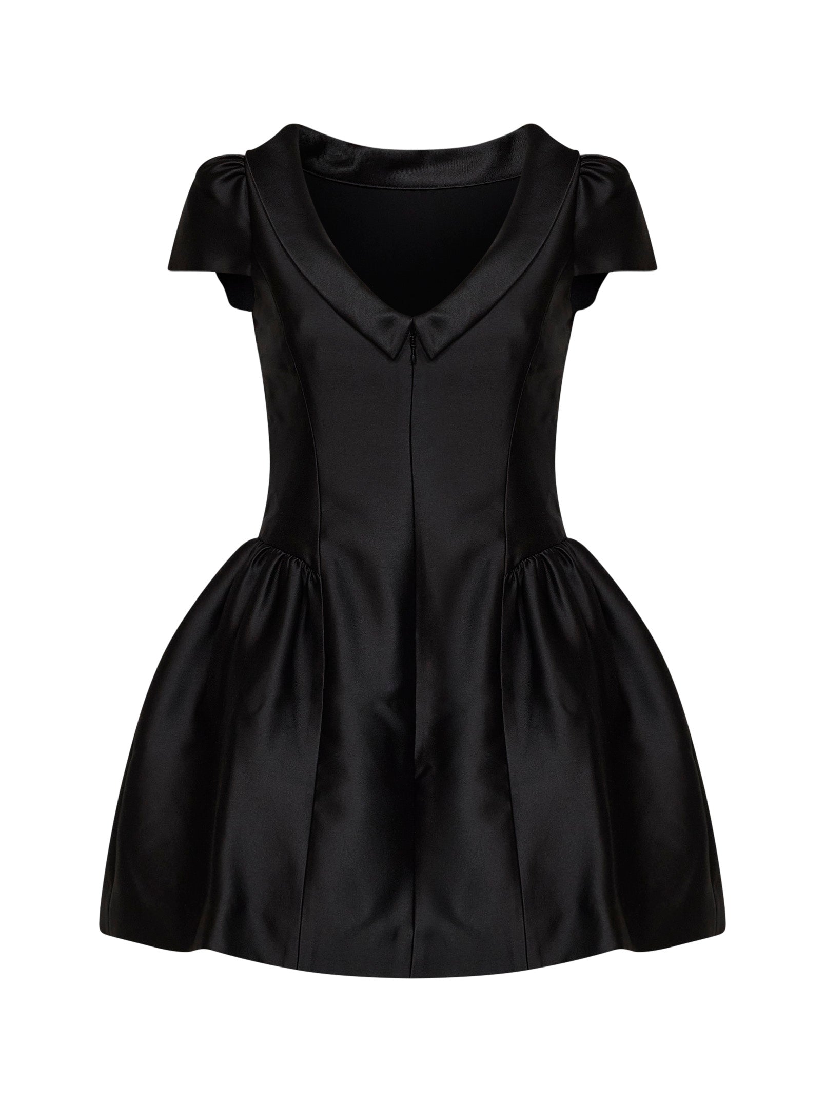 Self Portrait Women Black Taffeta Collared Minidress SELF-PORTRAIT