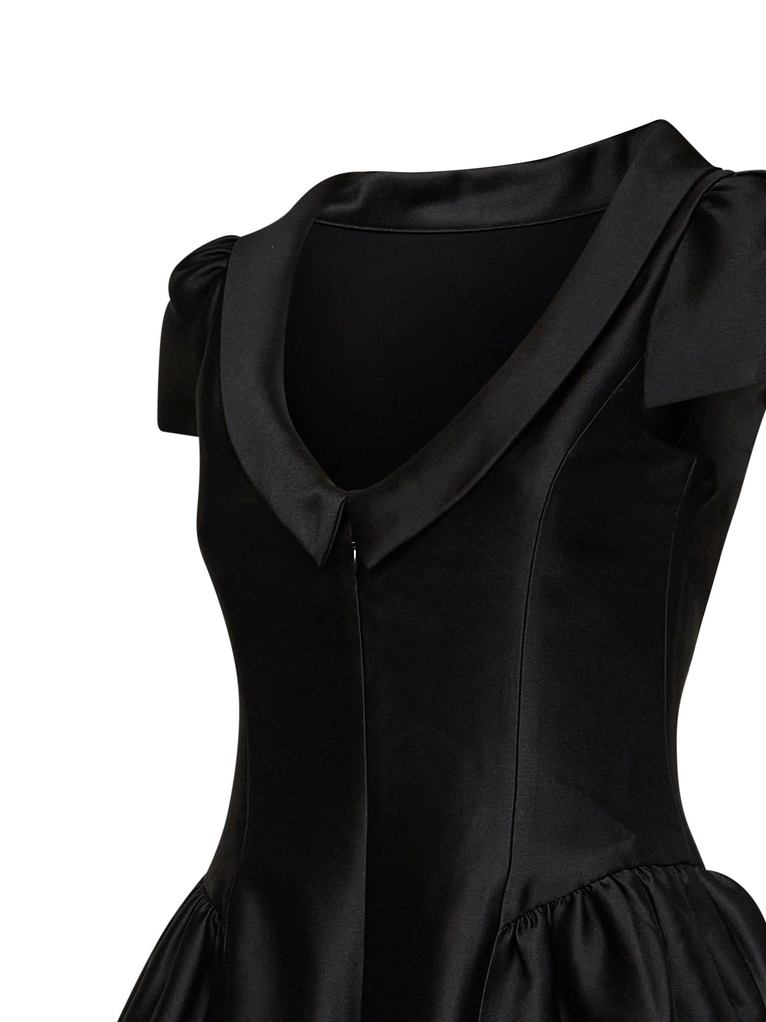 Self Portrait Women Black Taffeta Collared Minidress SELF-PORTRAIT