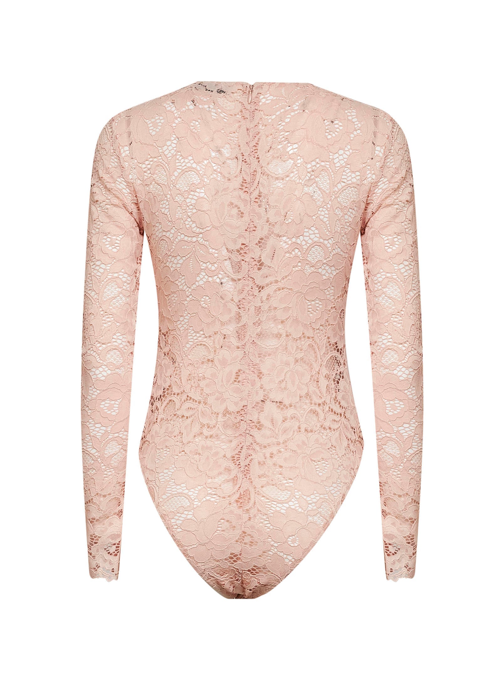 Self Portrait Women Beige Floral Lace Bodysuit SELF-PORTRAIT