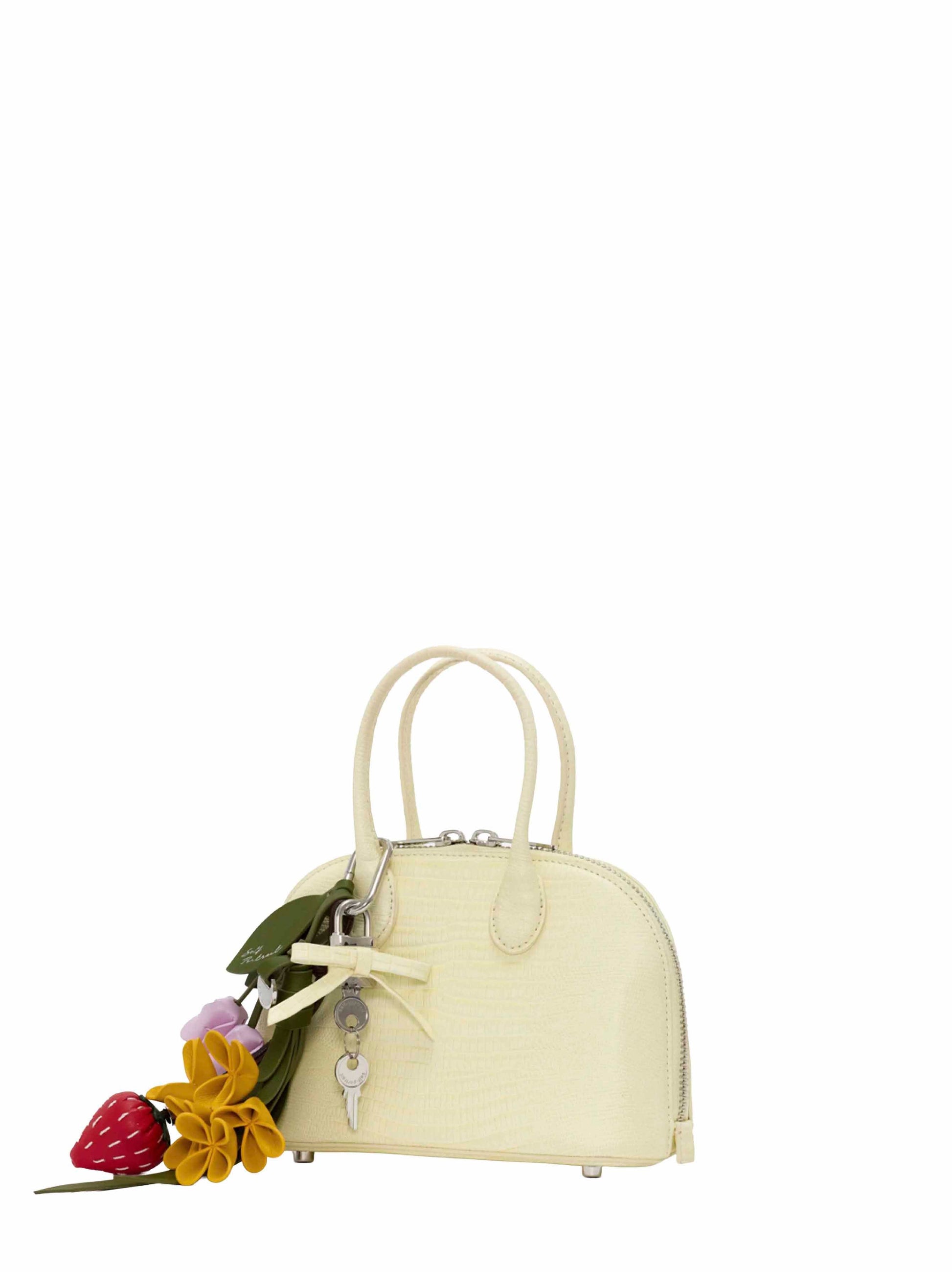 Self Portrait Women Yellow Mini Bag With Shoulder Strap And Charms SELF-PORTRAIT