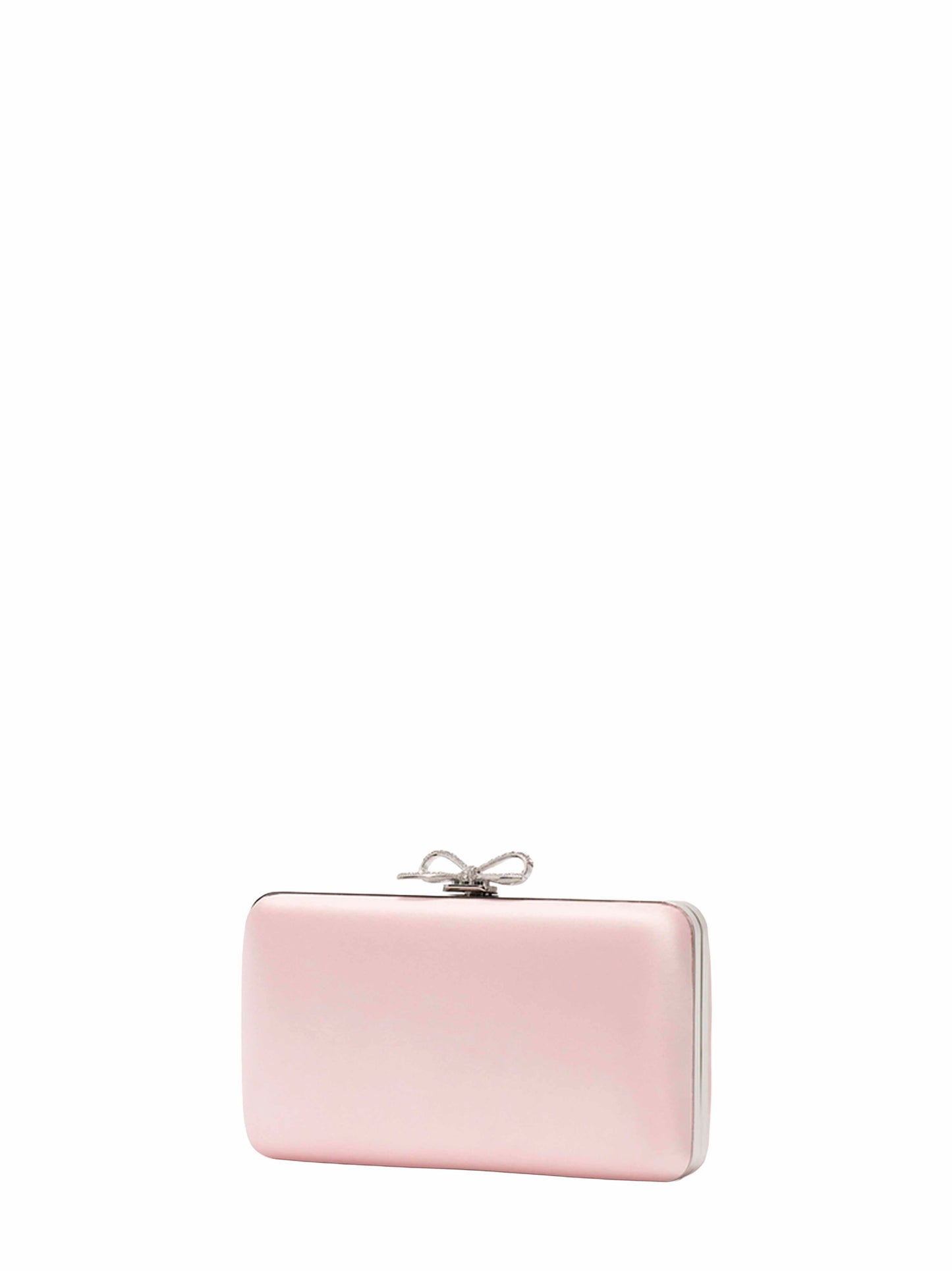 Self Portrait Women Pink Clutch Bag With Shoulder Strap And Crystal Bow SELF-PORTRAIT