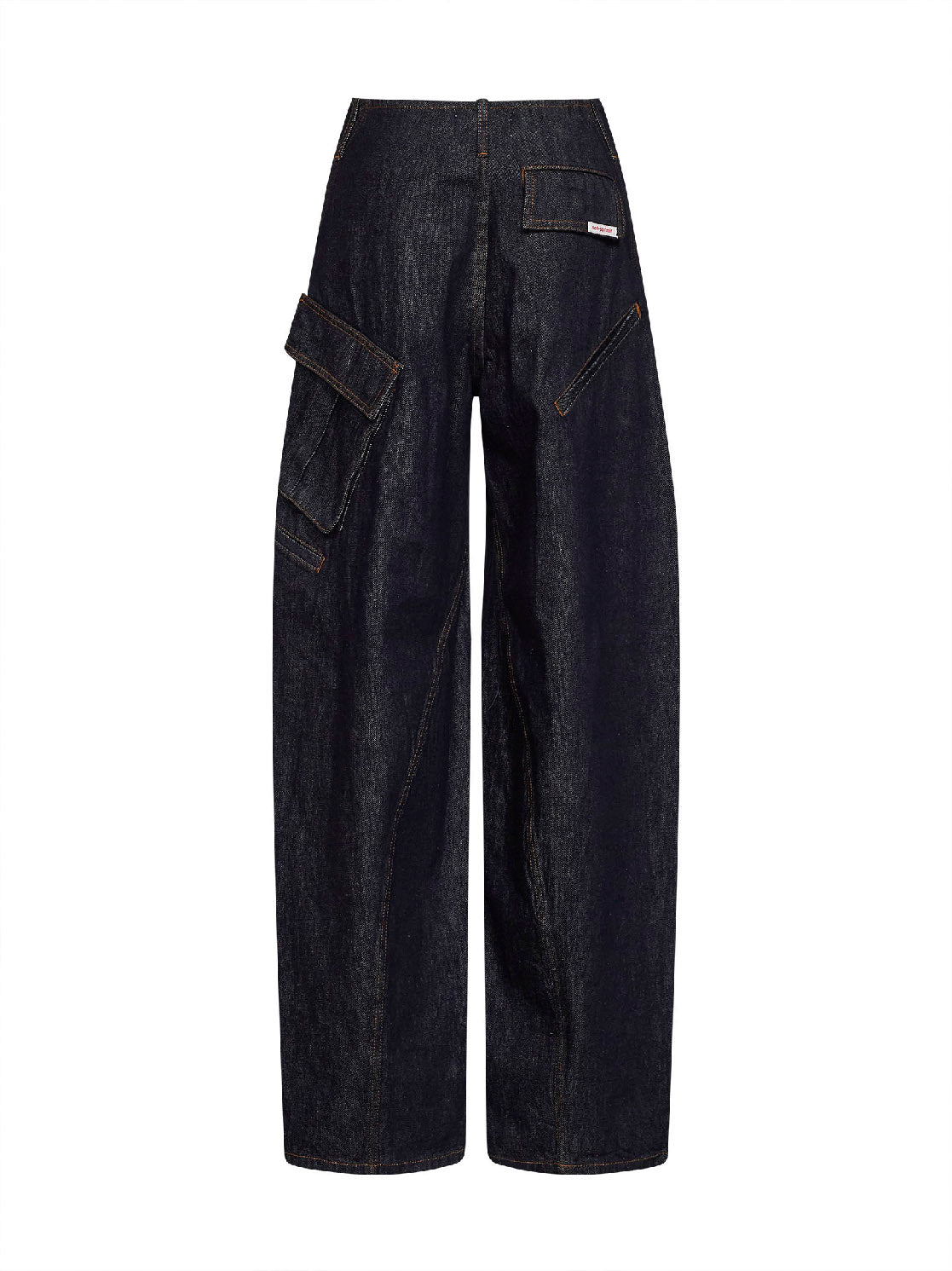 Self Portrait Women Indigo Denim Cargo Jeans SELF-PORTRAIT