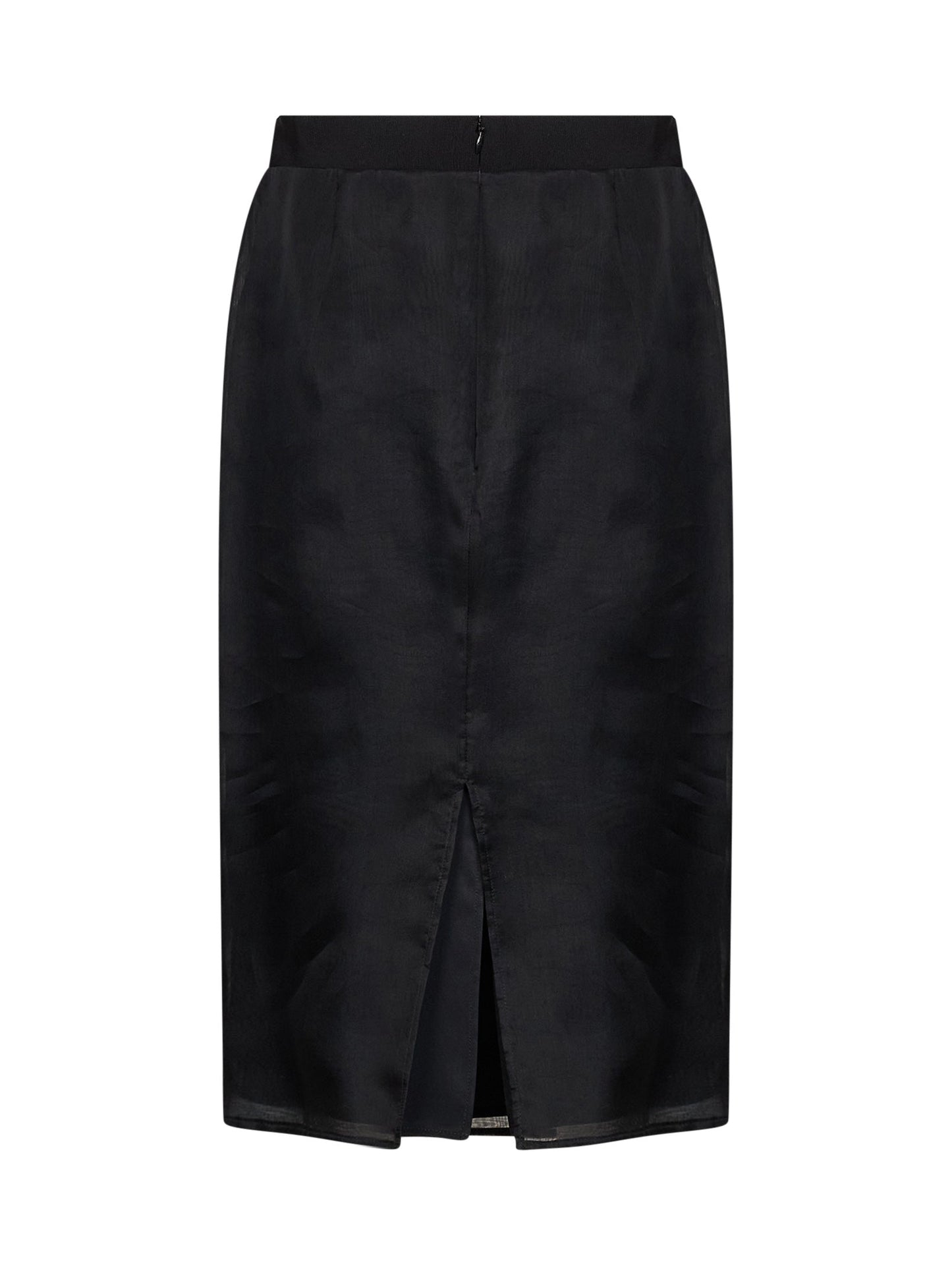 Stella Mccartney Women Black Crystal-Embellished Silk Organza Midi Skirt STELLA MCCARTNEY