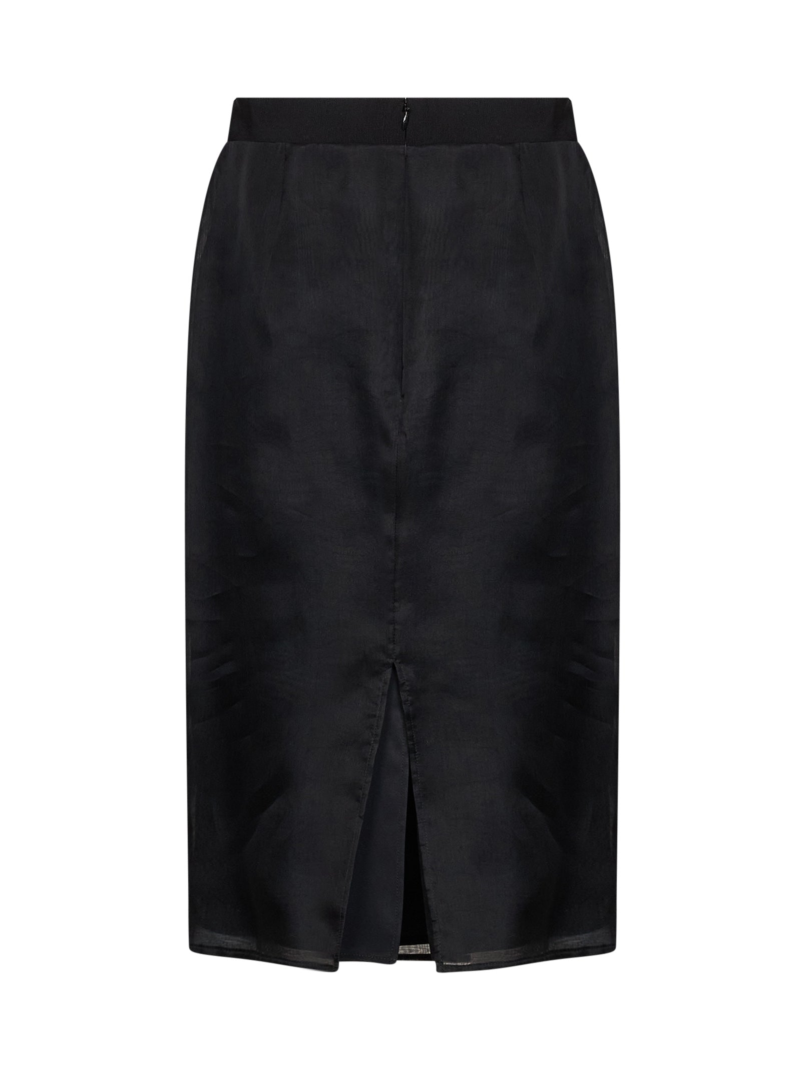 Stella Mccartney Women Black Crystal-Embellished Silk Organza Midi Skirt STELLA MCCARTNEY