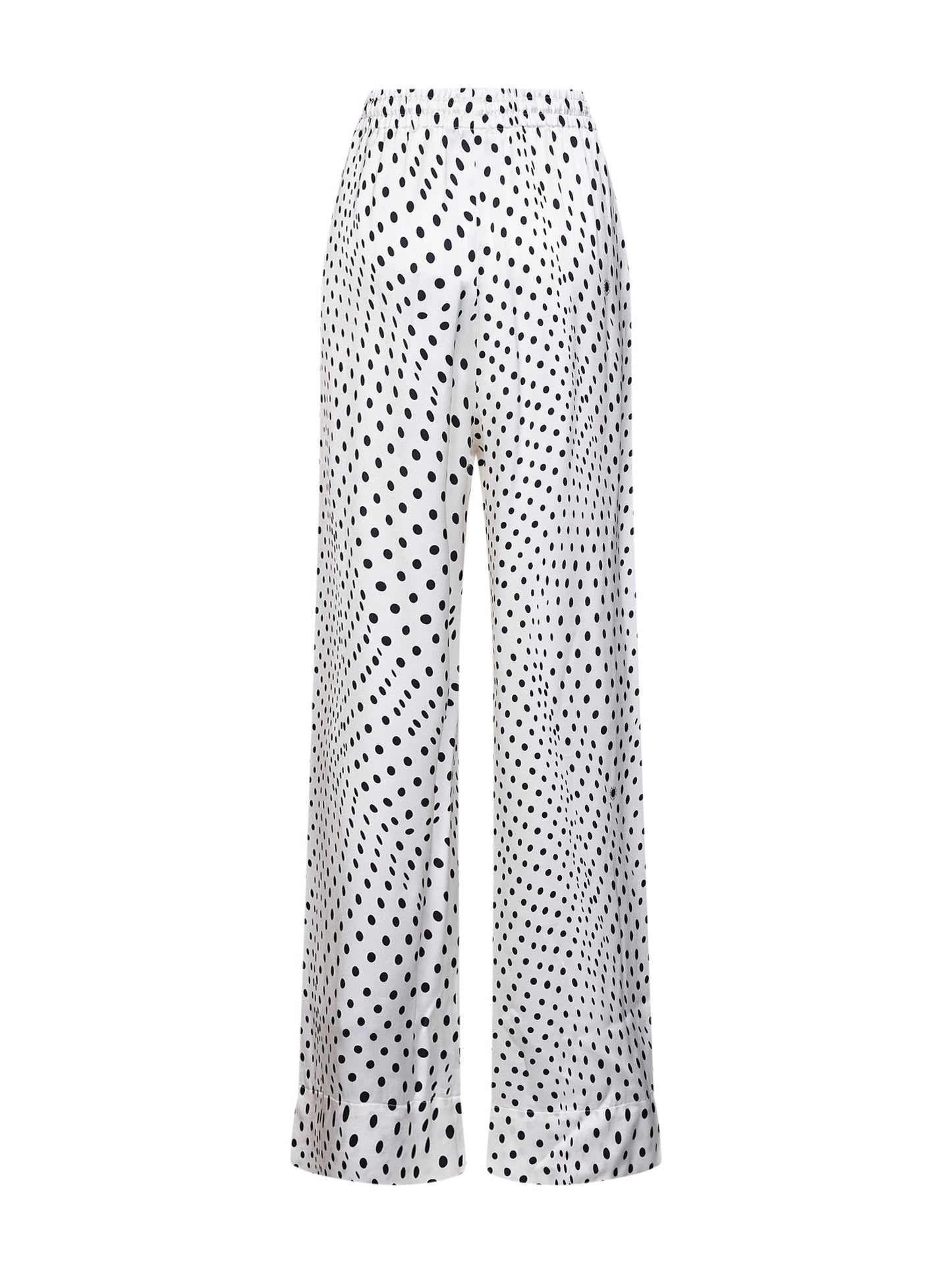 Stella Mccartney Women Black And White Polka Dot Viscose Oversized Trousers STELLA MCCARTNEY