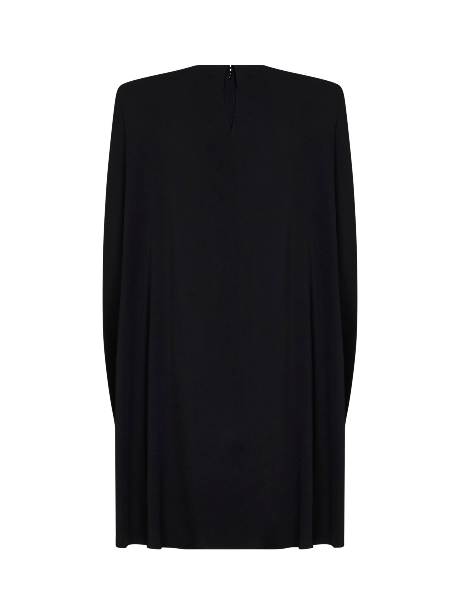 Stella Mccartney Women Black Stretch Viscose Cape Mini Dress STELLA MCCARTNEY