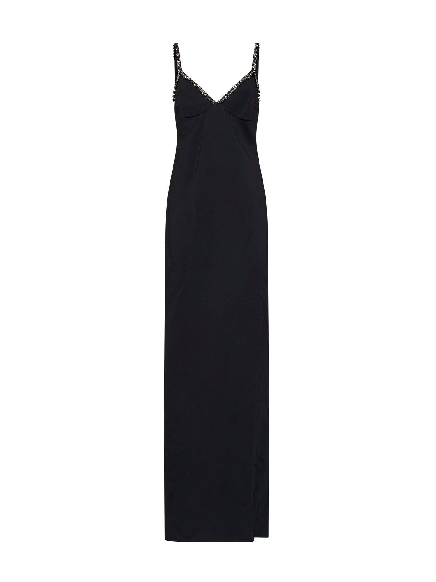 Stella Mccartney Women Black Stretch Viscose Embellished Evening Dress STELLA MCCARTNEY