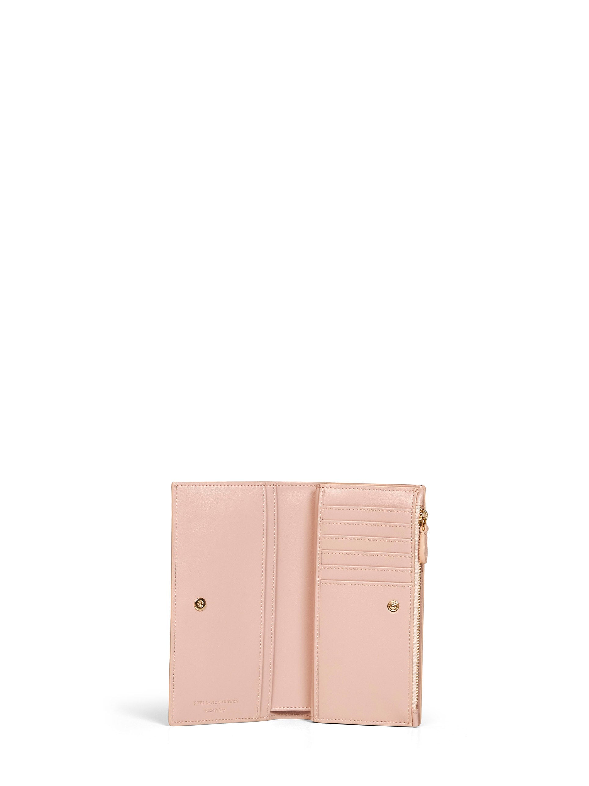 Stella Mccartney Women Blush Pink Logo Vertical Tri-Fold Wallet STELLA MCCARTNEY