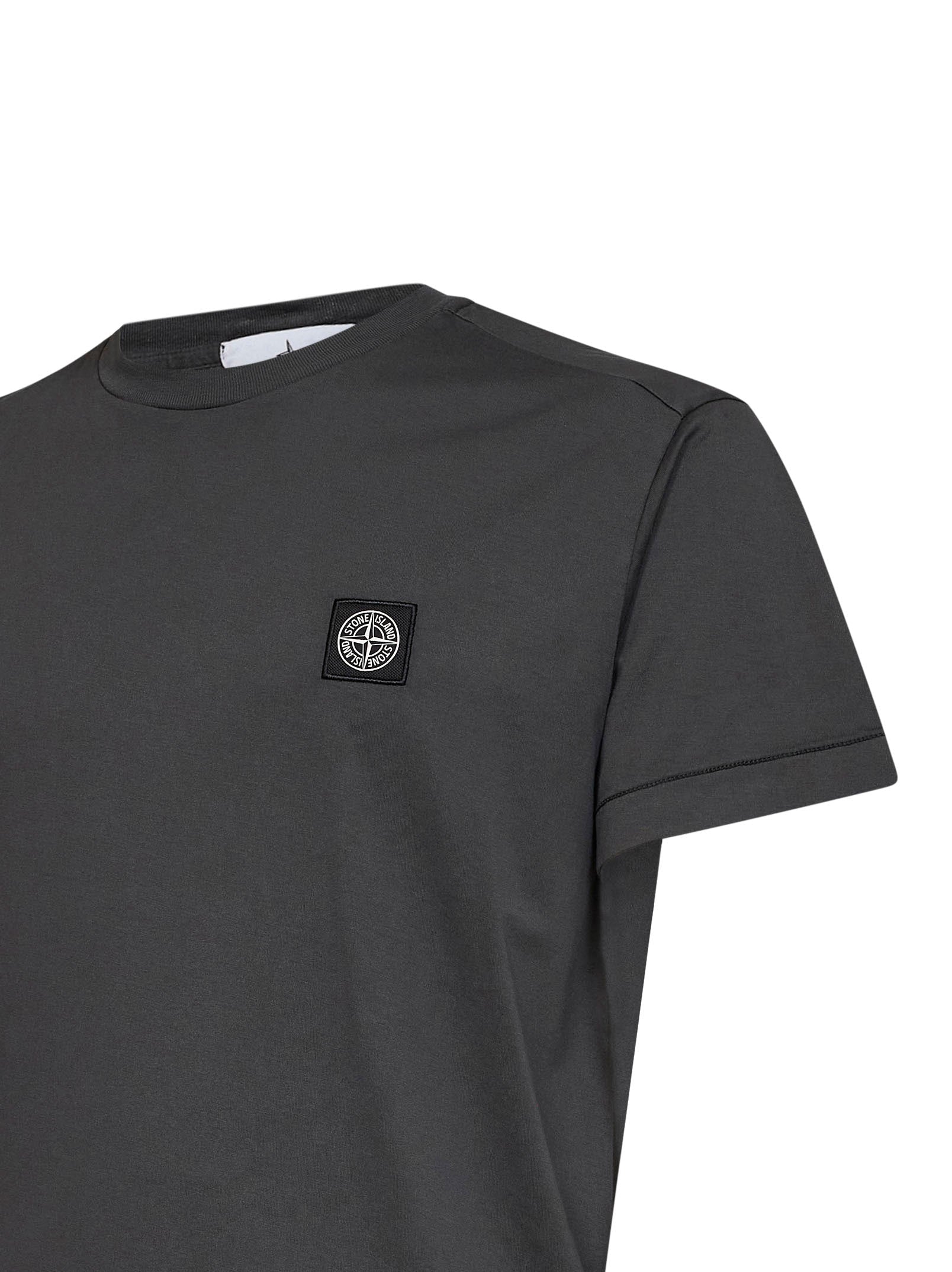 Stone Island Men Lead Grey 60/2 Cotton Jersey Slim-Fit T-Shirt STONE ISLAND