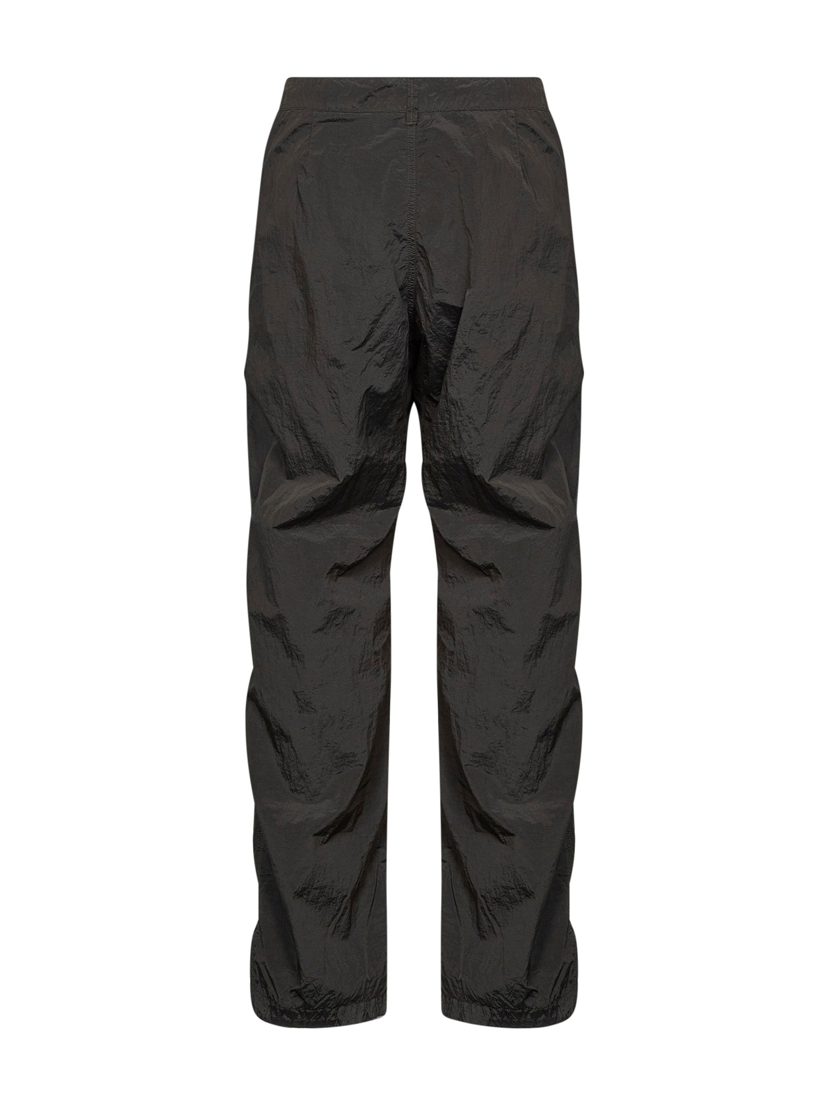Stone Island Men Coal Grey Metal Nylon Cargo Trousers STONE ISLAND