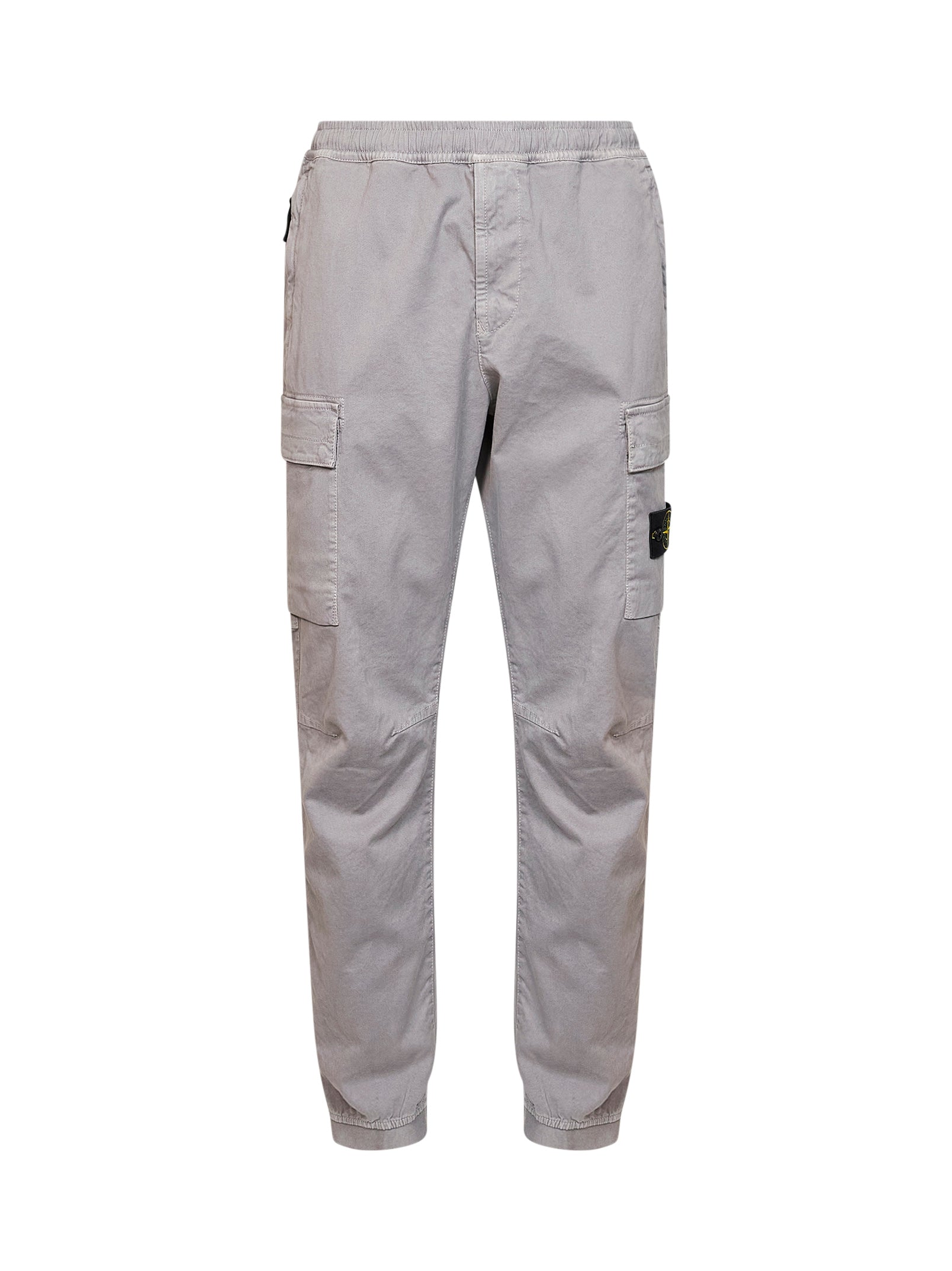 Stone Island Men Grey Organic Stretch Broken Twill Cargo Trousers STONE ISLAND