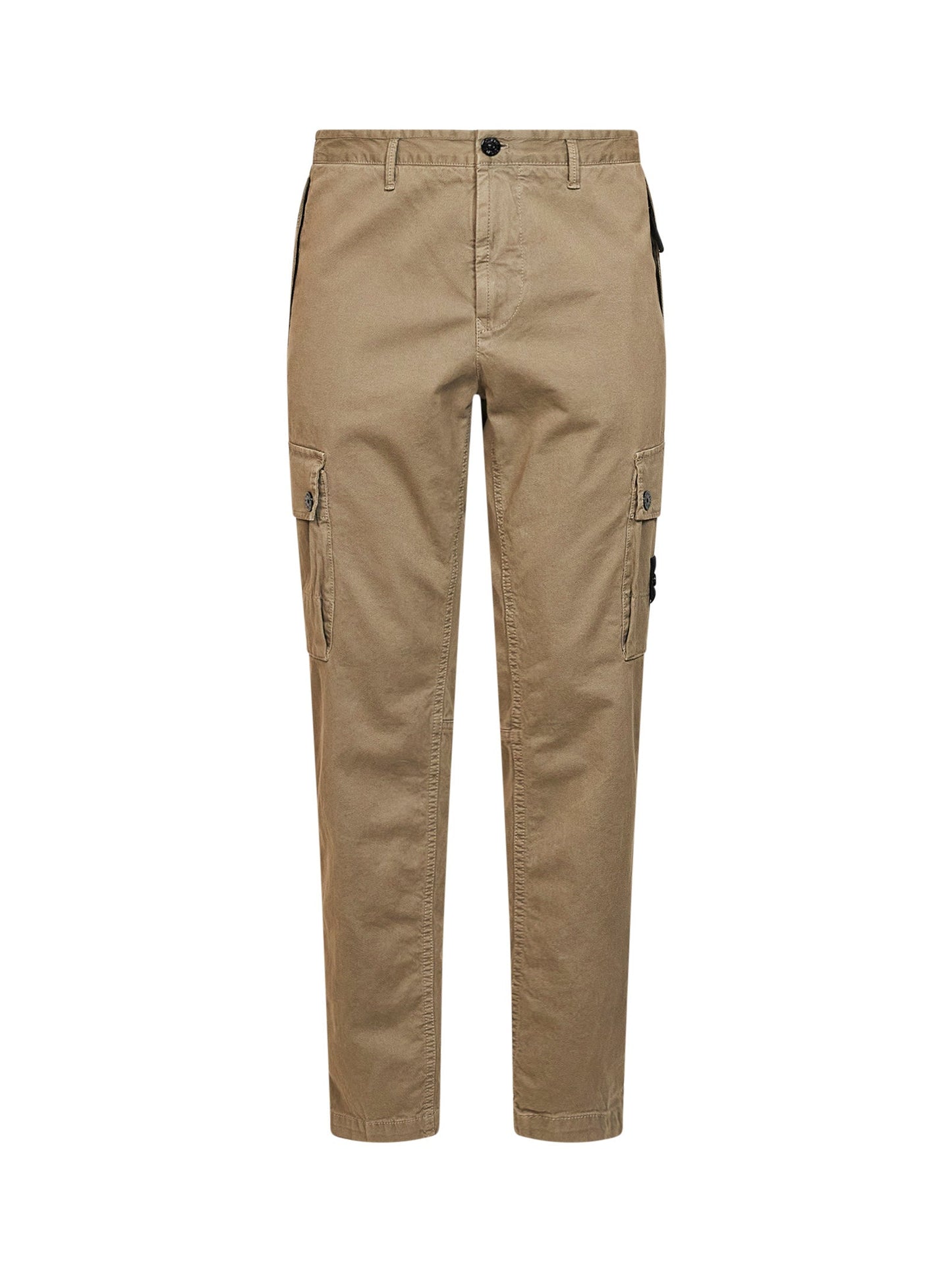 Stone Island Men Military Green Organic Stretch Broken Twill Cargo Trousers STONE ISLAND