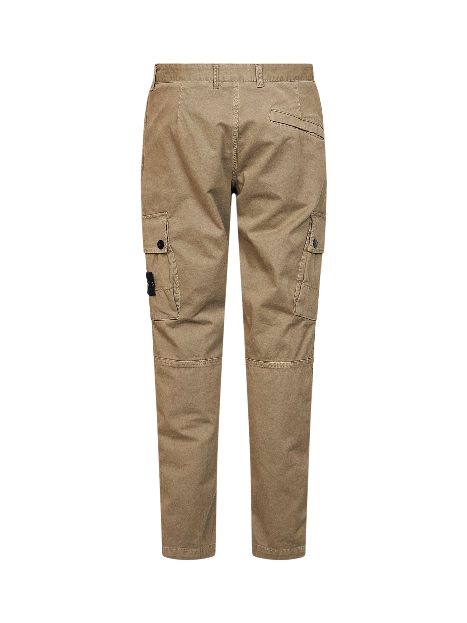 Stone Island Men Military Green Organic Stretch Broken Twill Cargo Trousers STONE ISLAND