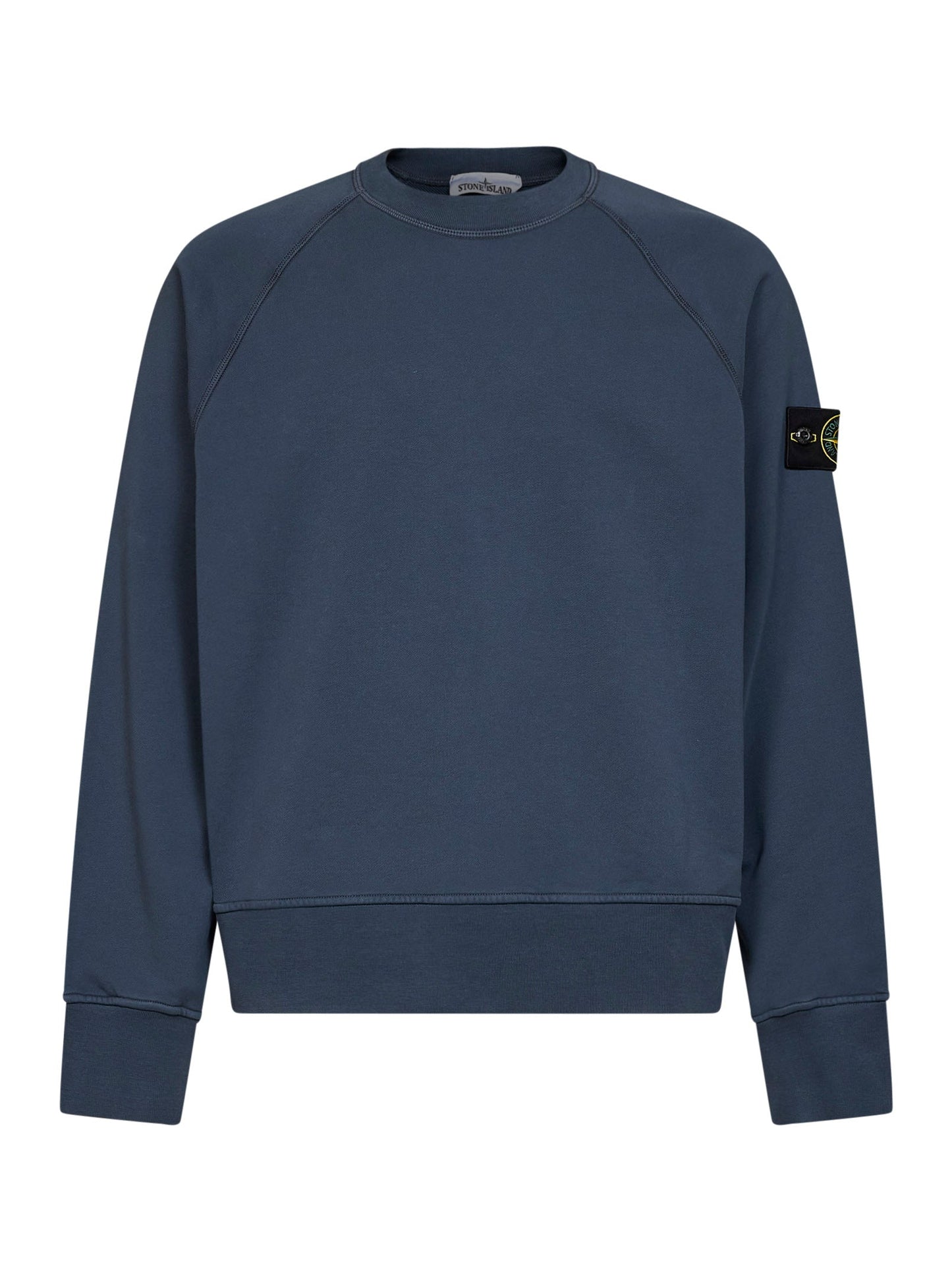 Stone Island Men Slate Blue Cotton Crewneck Sweatshirt STONE ISLAND