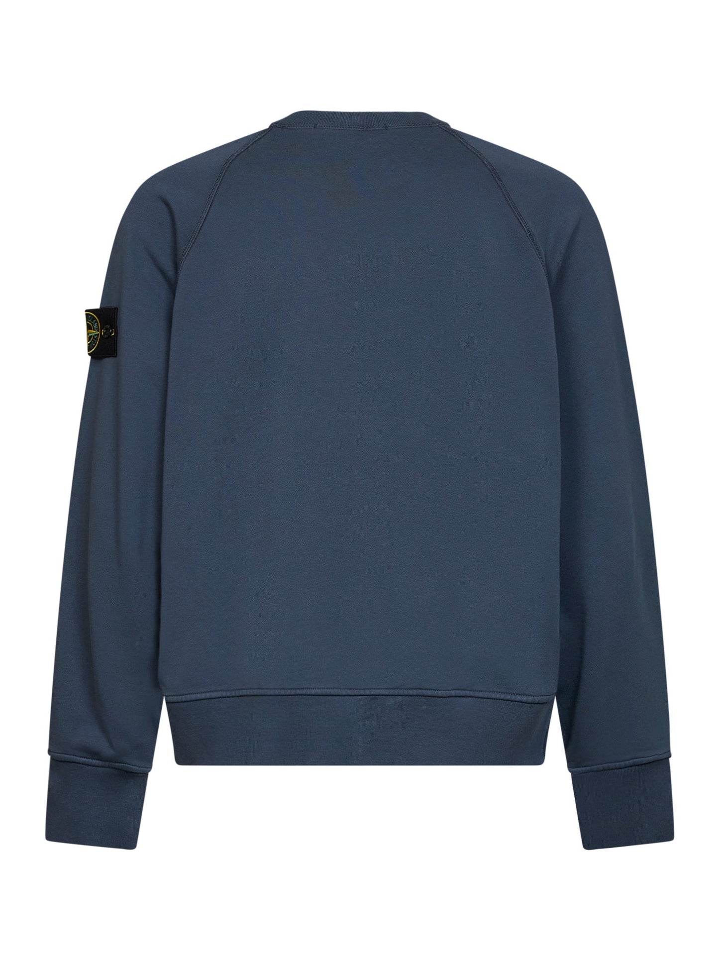 Stone Island Men Slate Blue Cotton Crewneck Sweatshirt STONE ISLAND