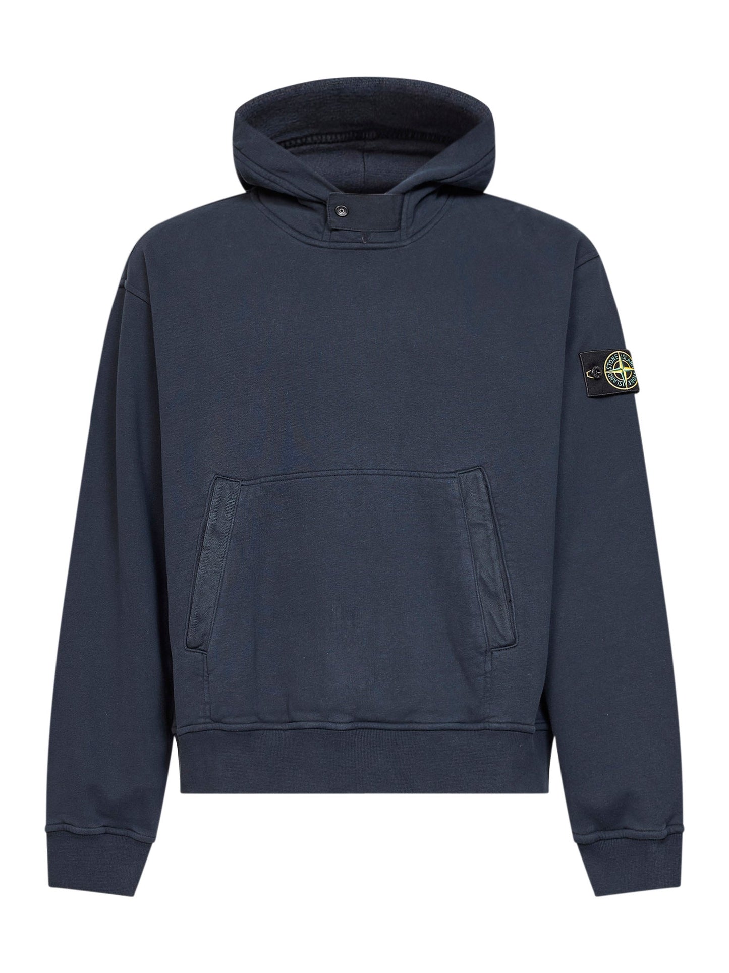 Stone Island Men Blue Organic Cotton Hoodie STONE ISLAND