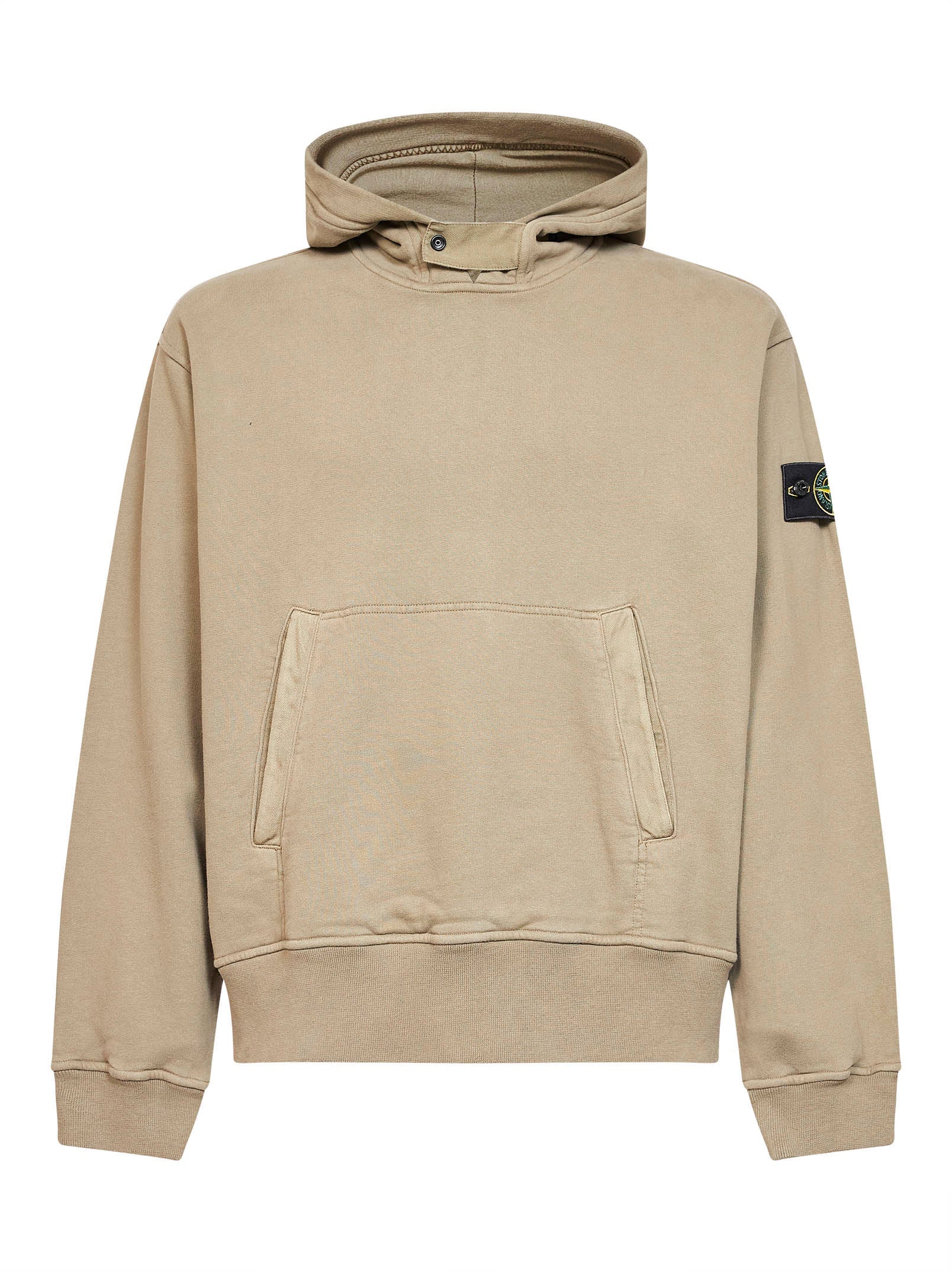 Stone Island Men Military Green Organic Cotton Hoodie STONE ISLAND