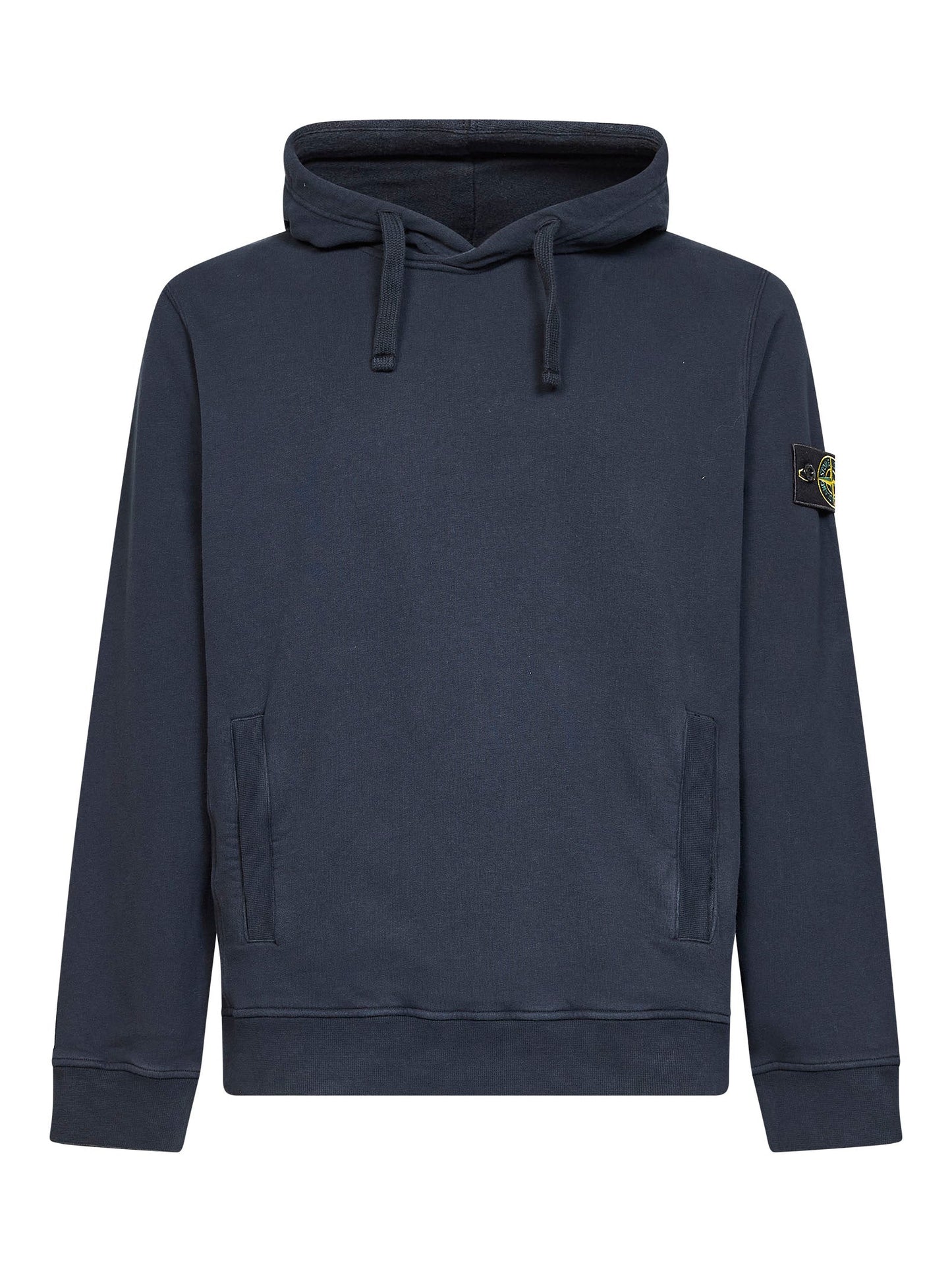 Stone Island Men Blue Stretch Organic Cotton Hoodie STONE ISLAND