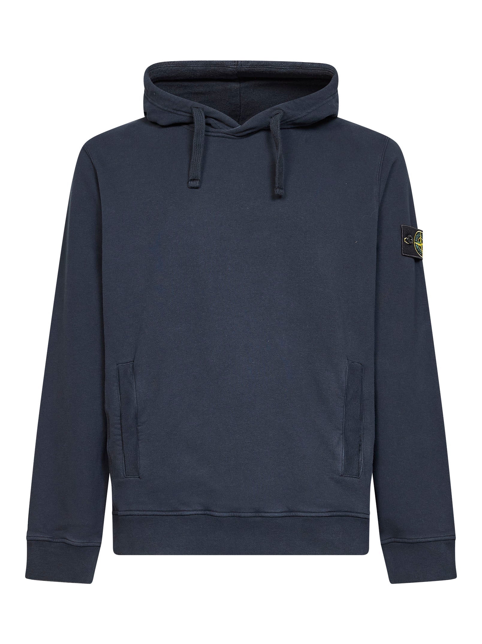 Stone Island Men Blue Stretch Organic Cotton Hoodie STONE ISLAND