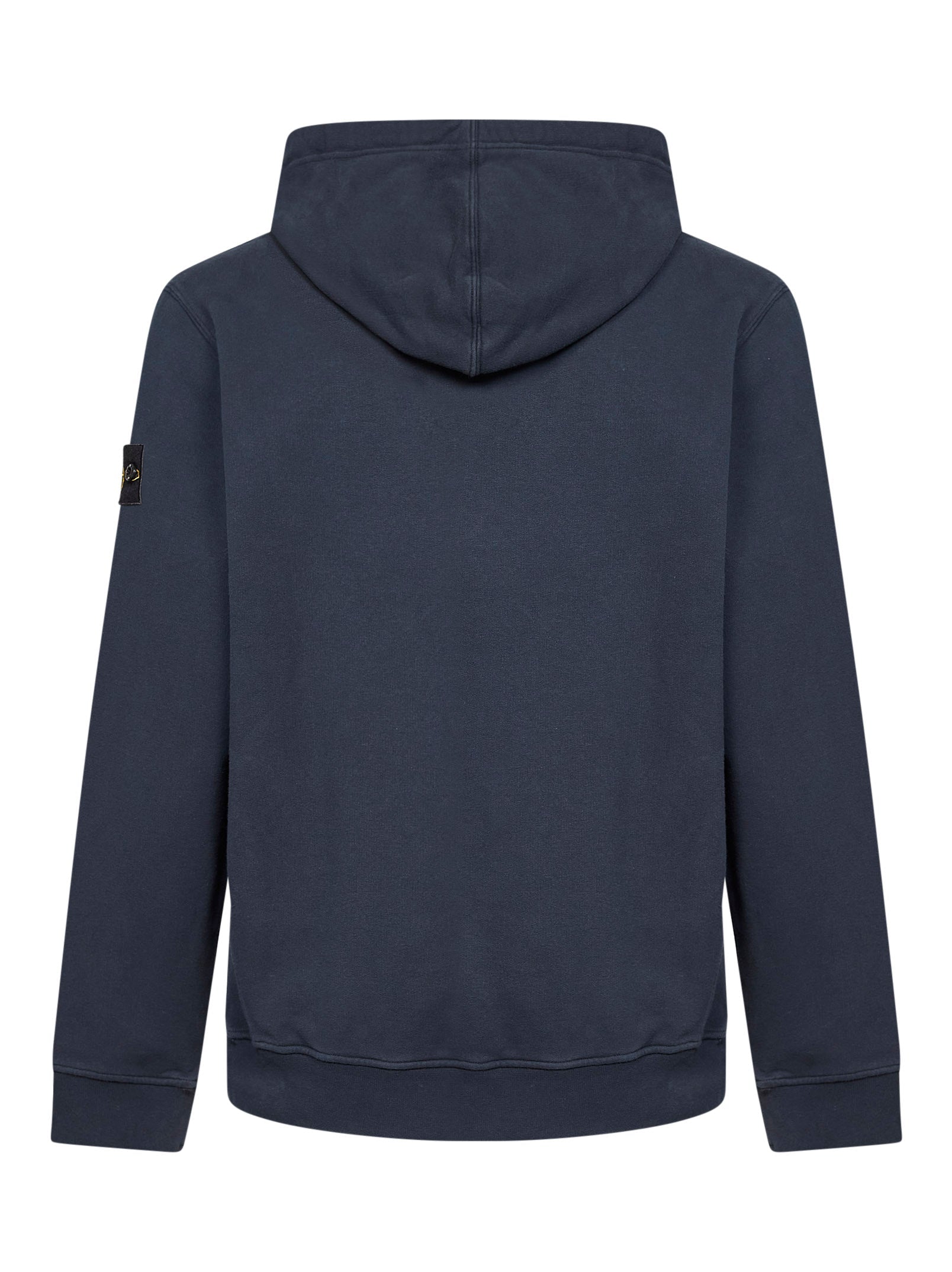 Stone Island Men Blue Stretch Organic Cotton Hoodie STONE ISLAND