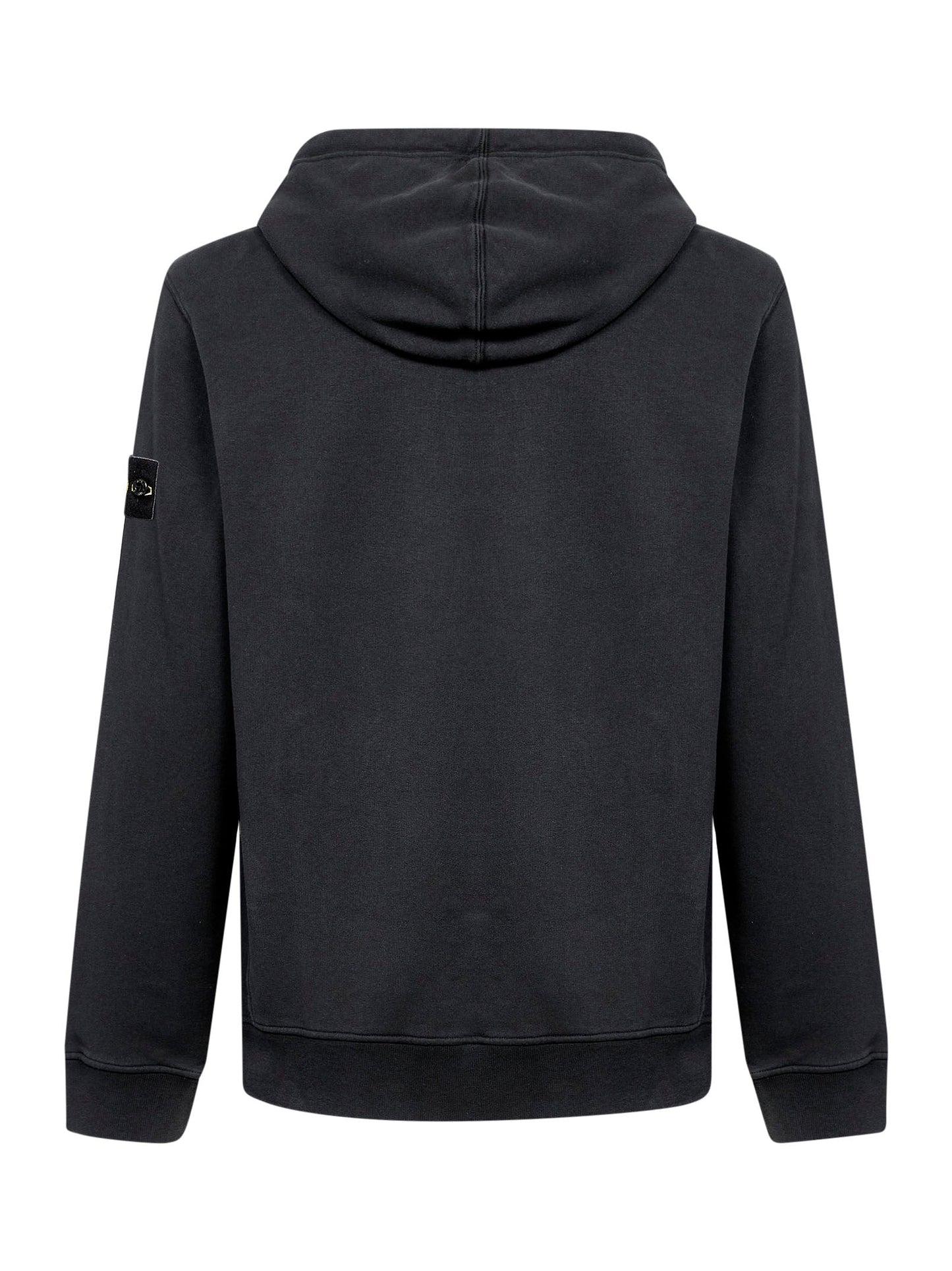 Stone Island Men Black Stretch Organic Cotton Hoodie STONE ISLAND
