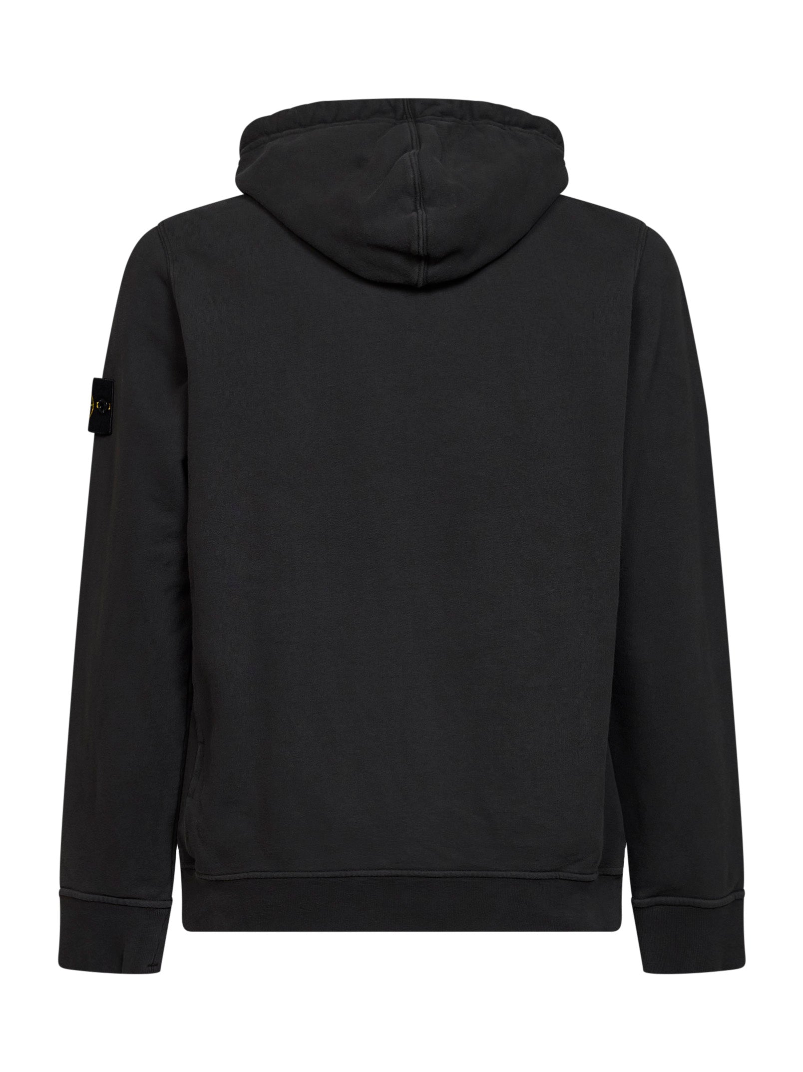 Stone Island Men Lead Grey Stretch Organic Cotton Hoodie STONE ISLAND