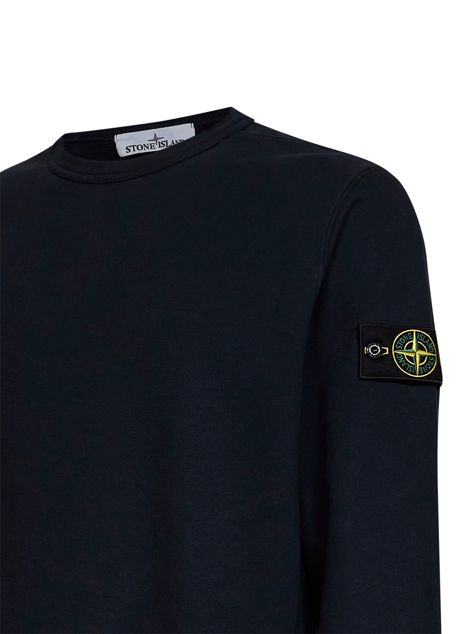 Stone Island Men Blue Organic Stretch Cotton Crewneck Sweatshirt STONE ISLAND