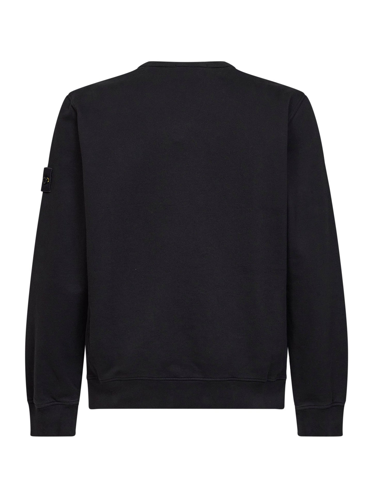 Stone Island Men Black Organic Stretch Cotton Crewneck Sweatshirt STONE ISLAND
