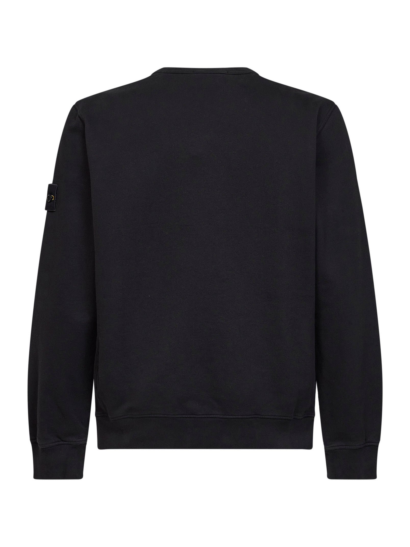 Stone Island Men Black Organic Stretch Cotton Crewneck Sweatshirt STONE ISLAND