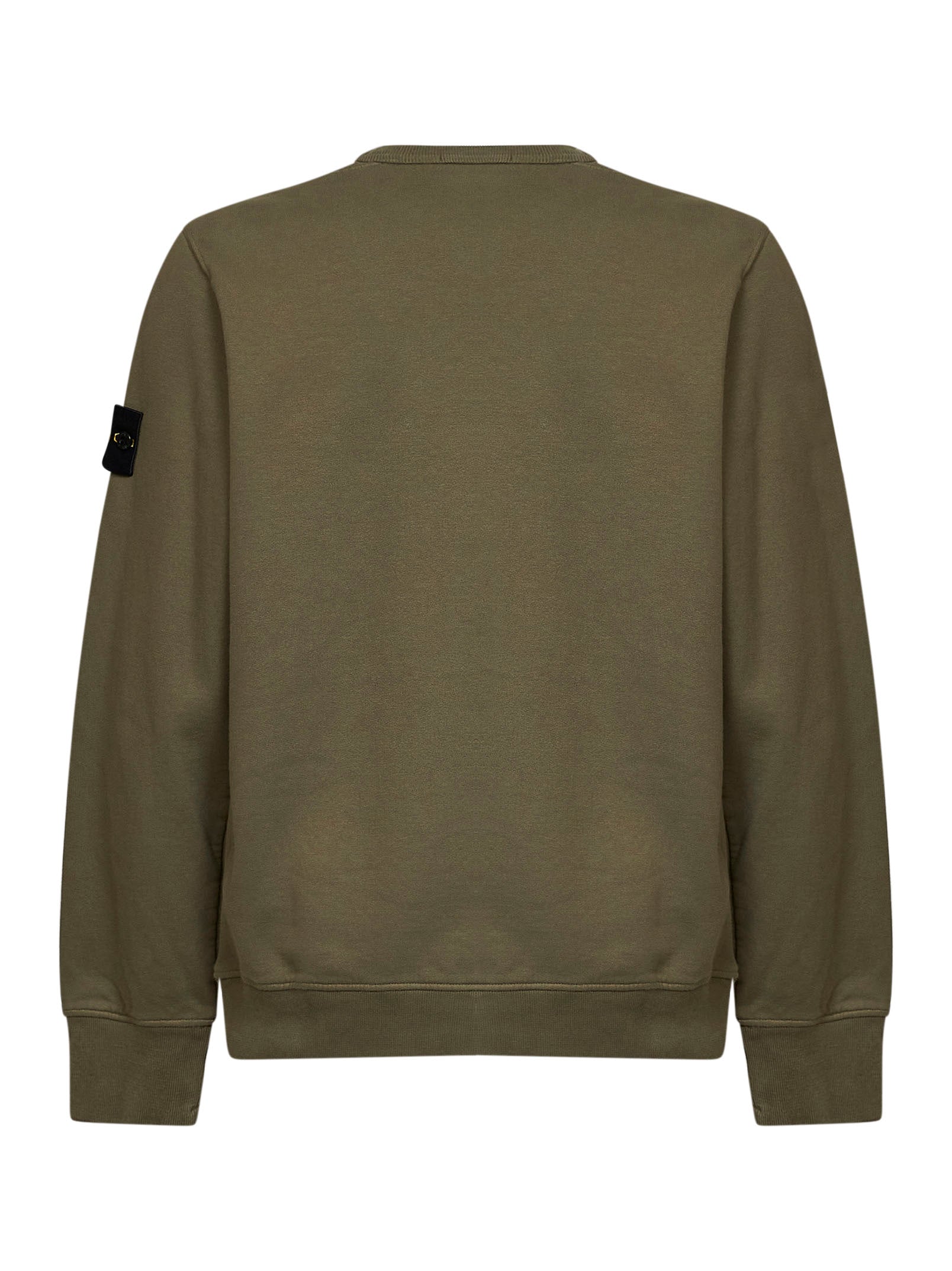 Stone Island Men Military Green Organic Stretch Cotton Crewneck Sweatshirt STONE ISLAND