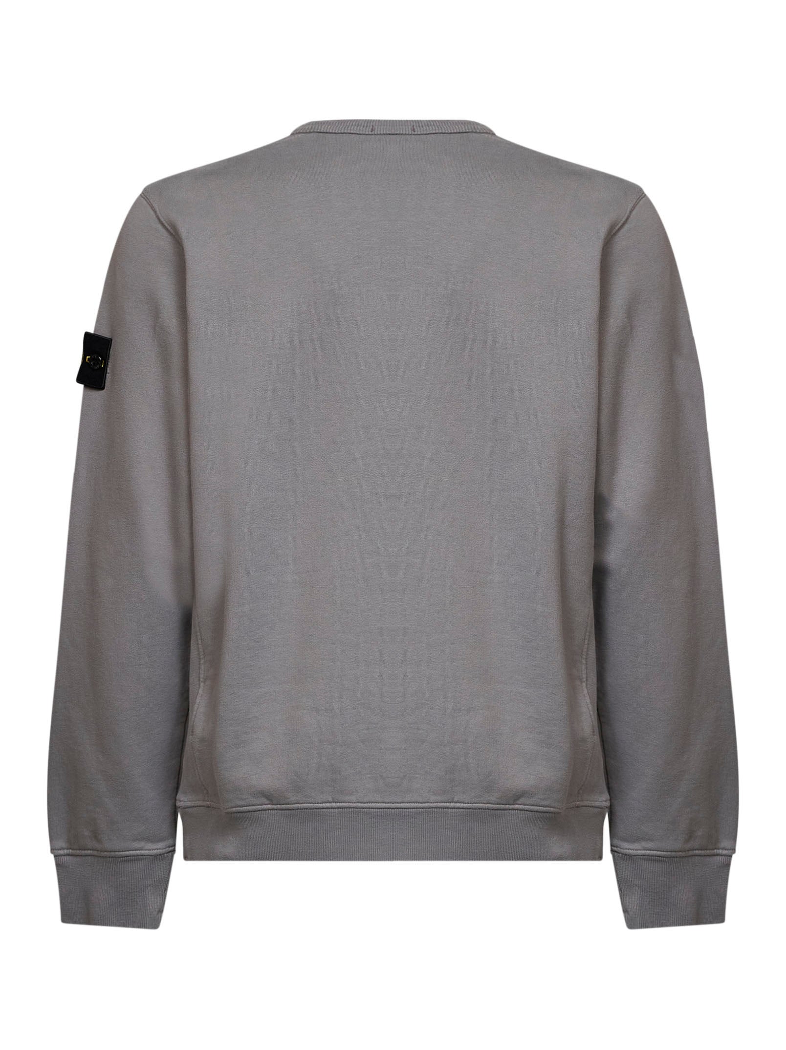 Stone Island Men Grey Organic Stretch Cotton Crewneck Sweatshirt STONE ISLAND