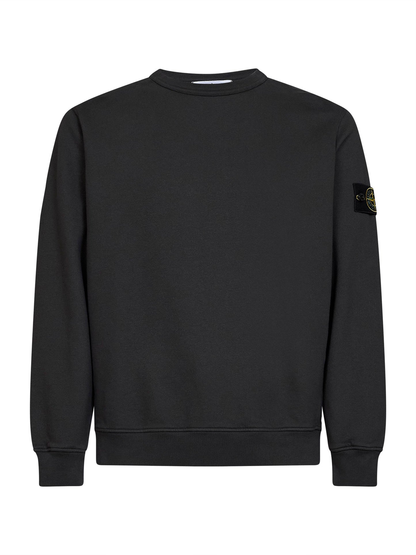Stone Island Men Lead Grey Organic Stretch Cotton Crewneck Sweatshirt STONE ISLAND