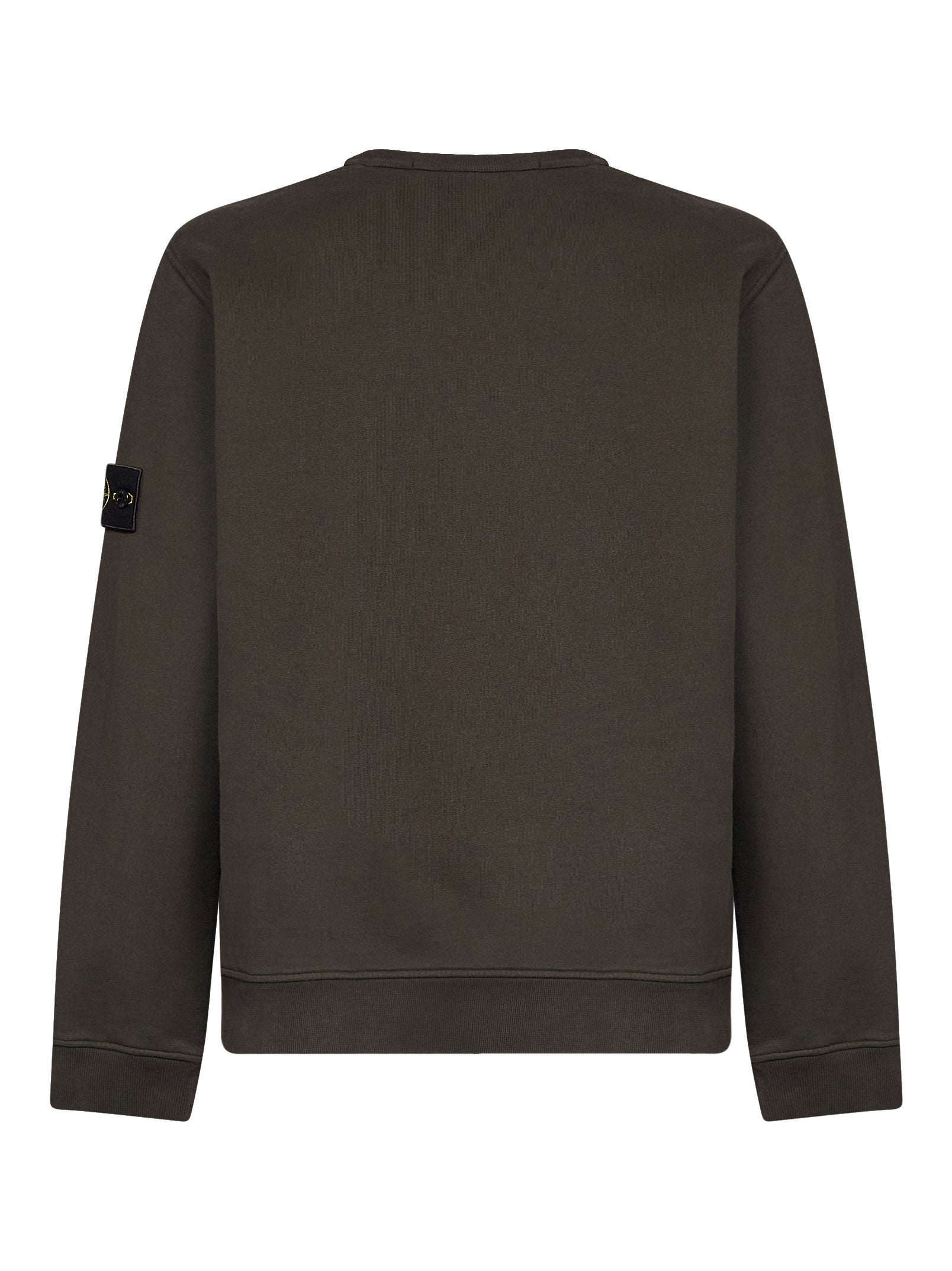 Stone Island Men Coal Grey Organic Stretch Cotton Crewneck Sweatshirt STONE ISLAND