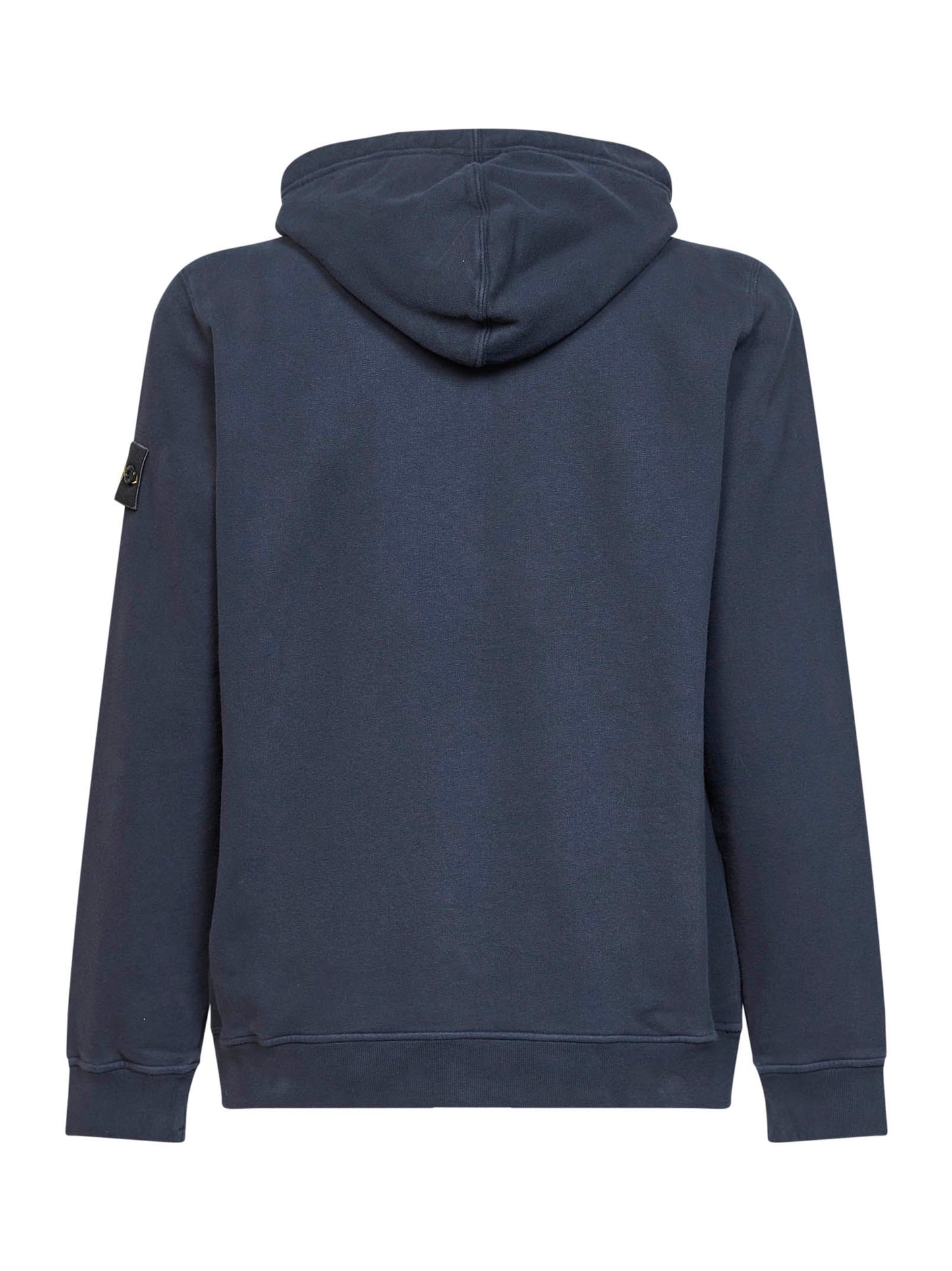 Stone Island Men Blue Organic Cotton Zip-Up Hoodie STONE ISLAND