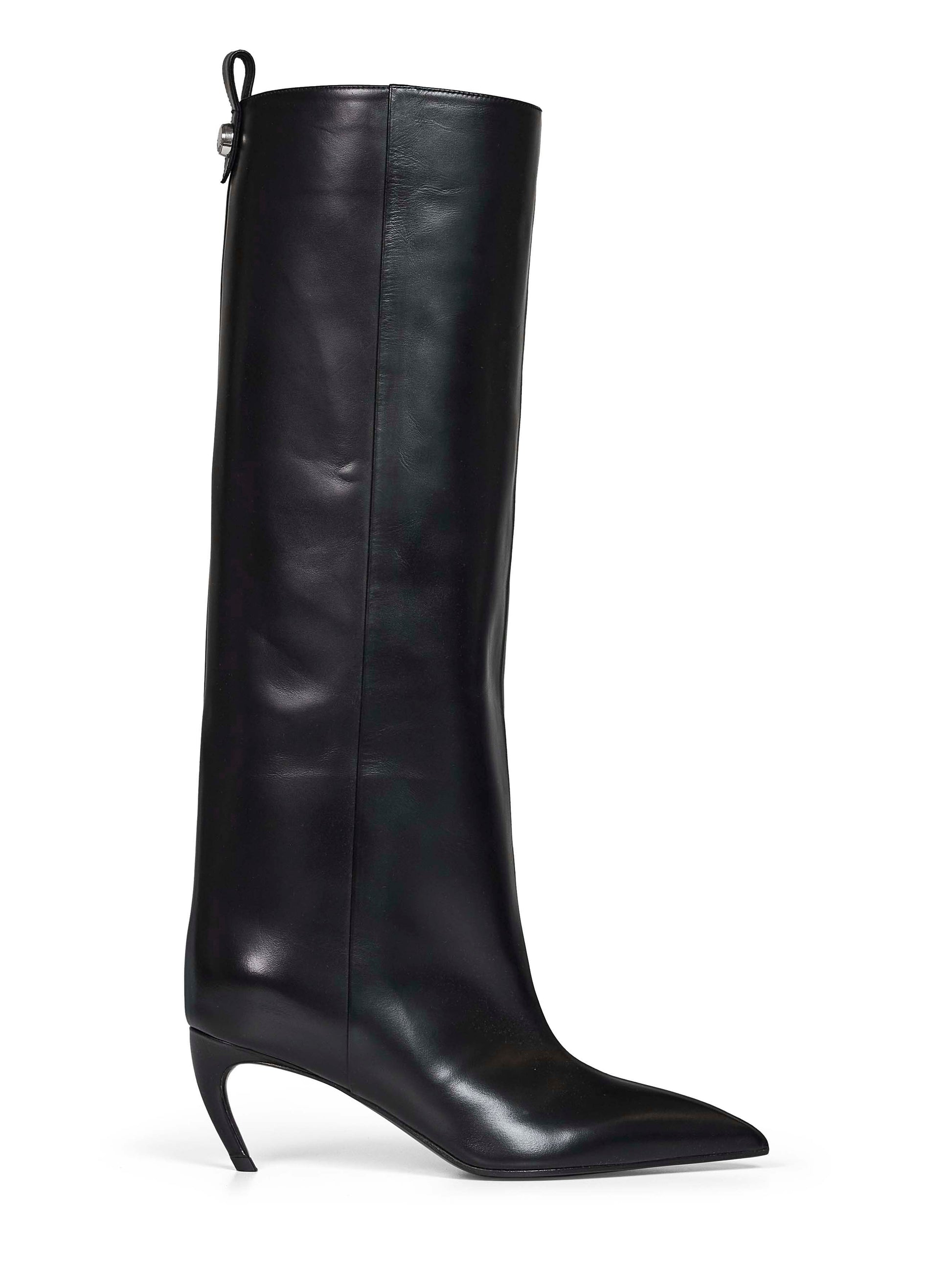 The Attico Women Black Leather "Lea" Knee-High Boots THE ATTICO