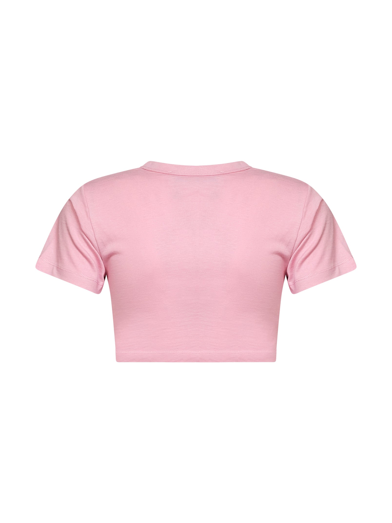 The Attico Women Light Pink Cotton Jersey Cropped T-Shirt<Br/> THE ATTICO