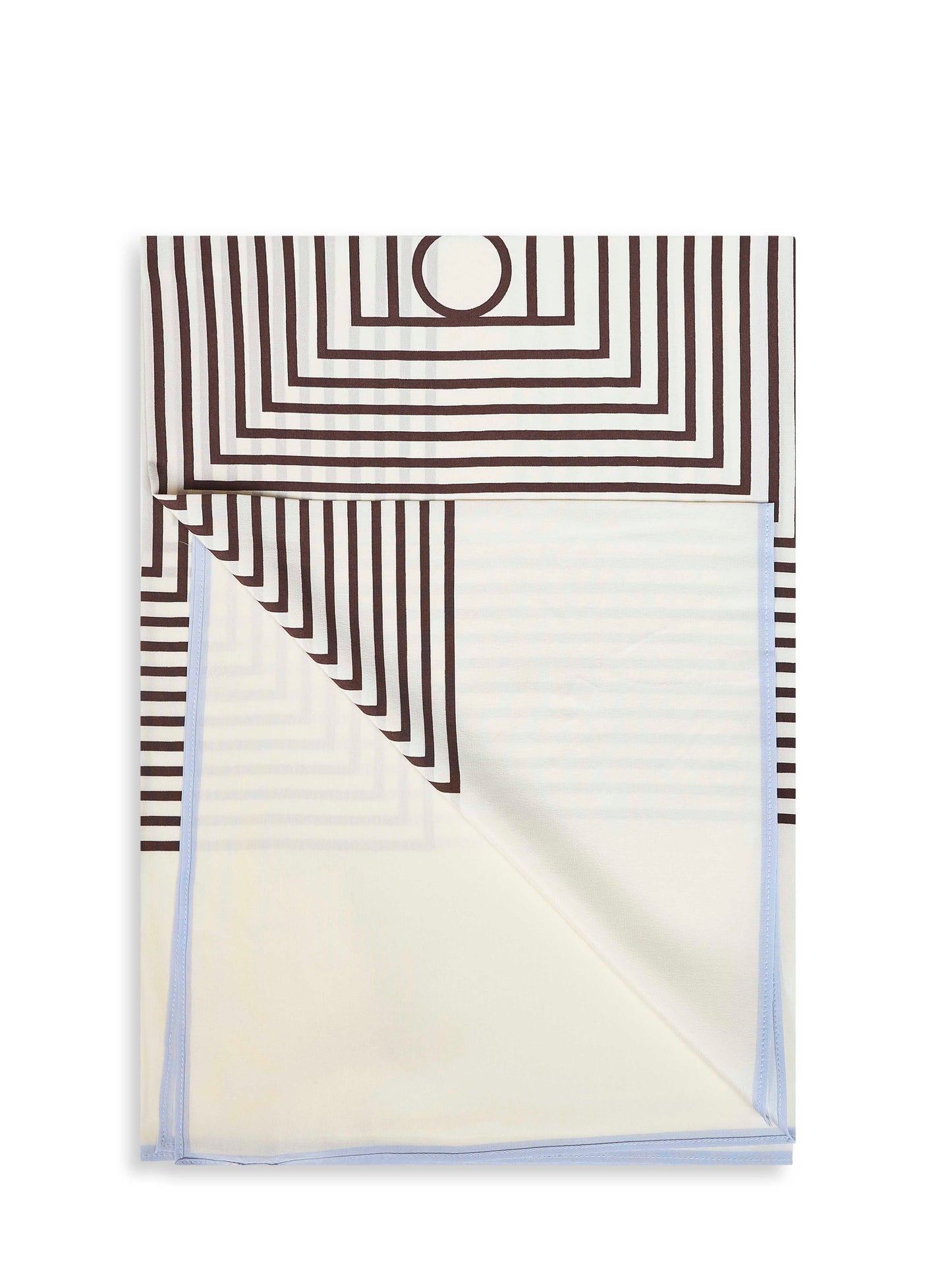 Toteme Women Macadamia Silk Centered Monogram Scarf TOTEME
