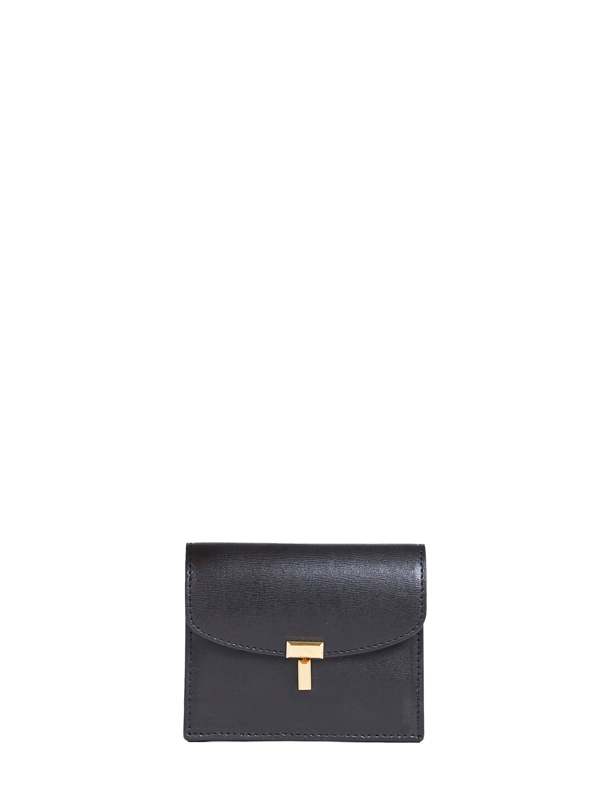 Toteme Women Black T-Lock Card Holder TOTEME