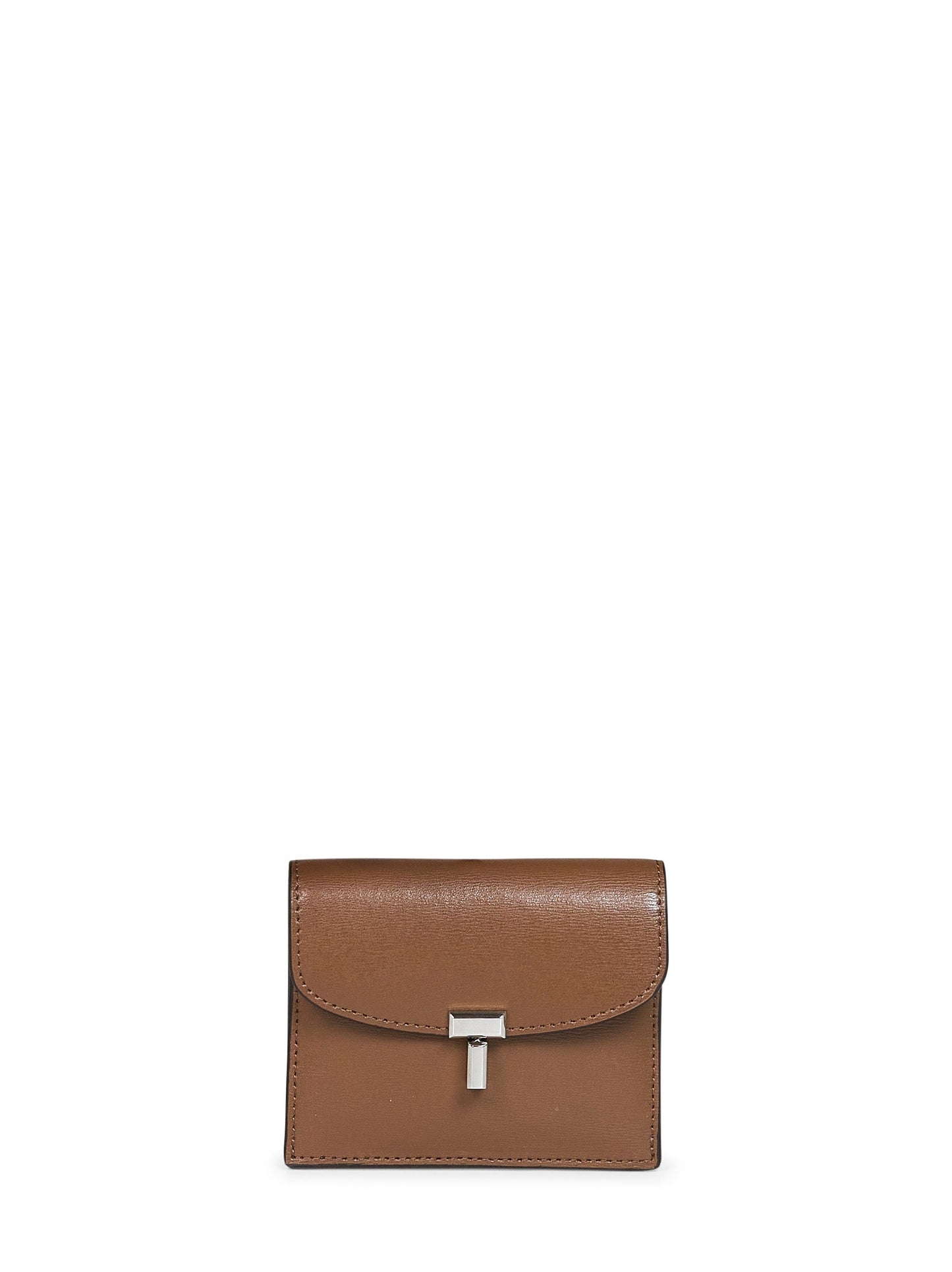 Toteme Women Tiramisu Brown T-Lock Card Holder TOTEME