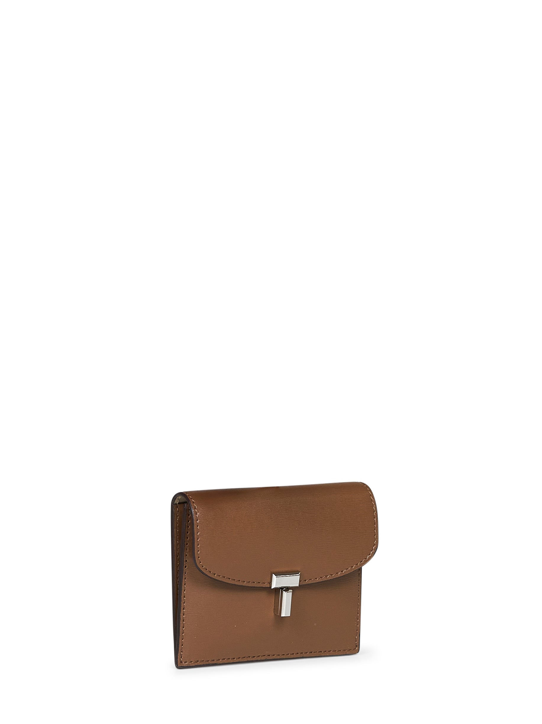 Toteme Women Tiramisu Brown T-Lock Card Holder TOTEME