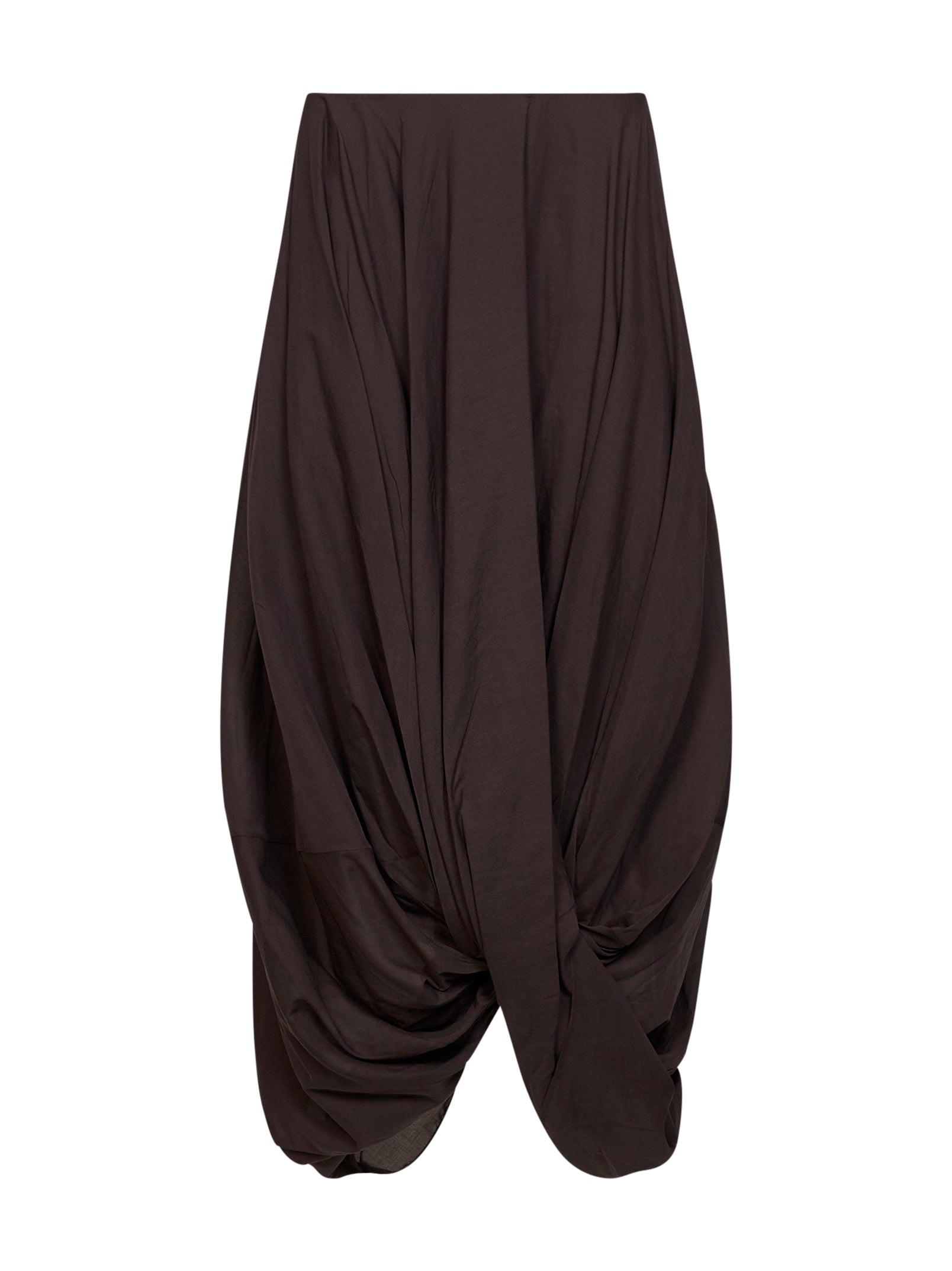 Toteme Women Walnut Jersey Asymmetric Cocoon Skirt TOTEME