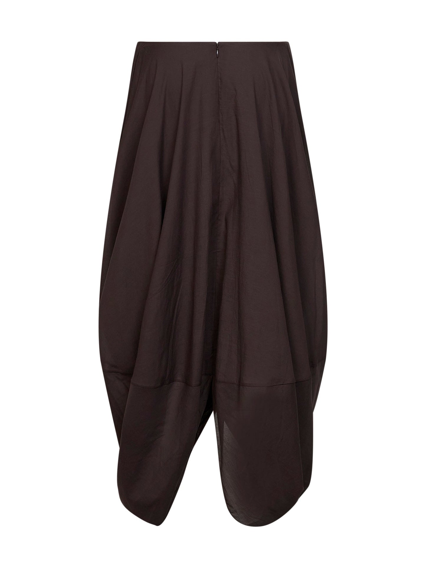 Toteme Women Walnut Jersey Asymmetric Cocoon Skirt TOTEME